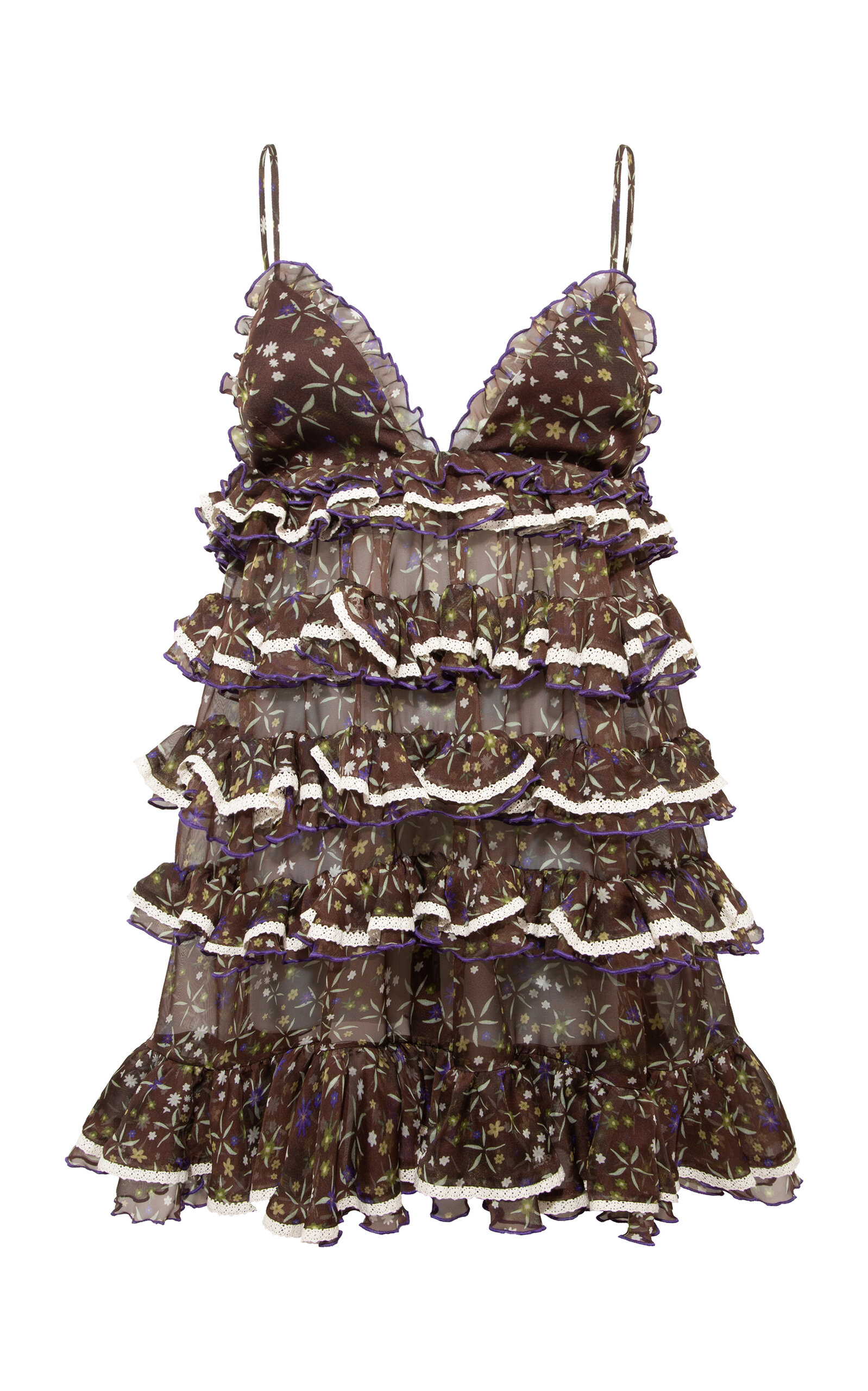 SIEDRÉS Roxane Tiered Chiffon Mini Dress - Multi