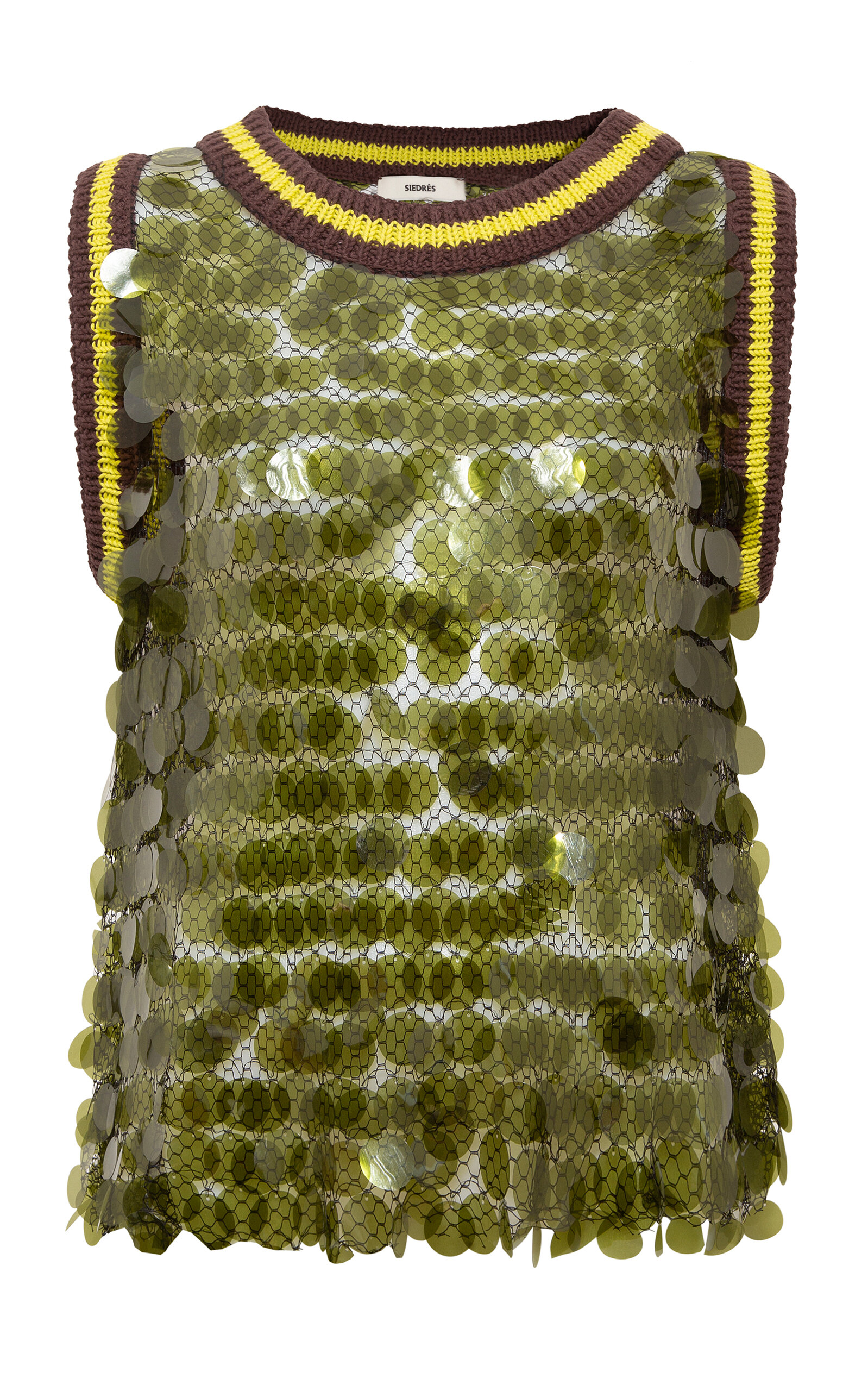 SIEDRÉS Plume Sequined Top