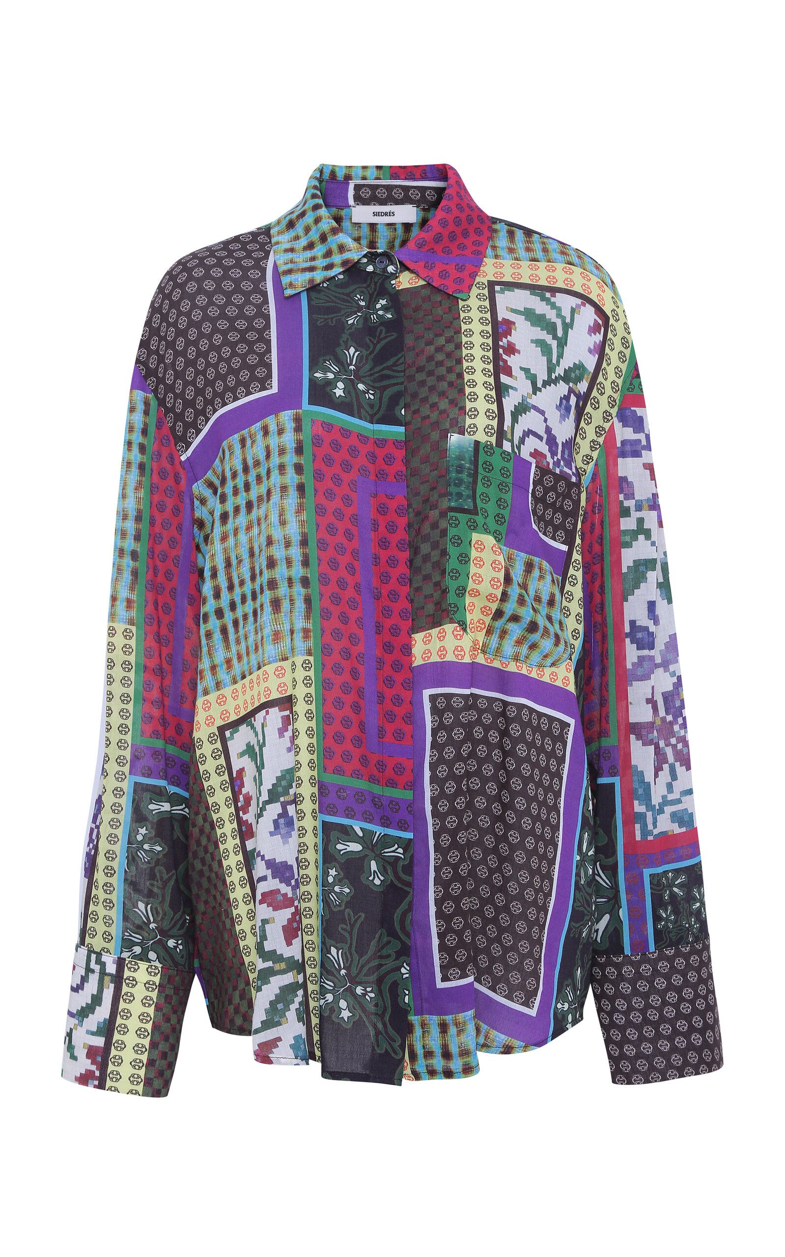 SIEDRÉS Lou Printed Cotton-Voile Button-Down Shirt - Multi