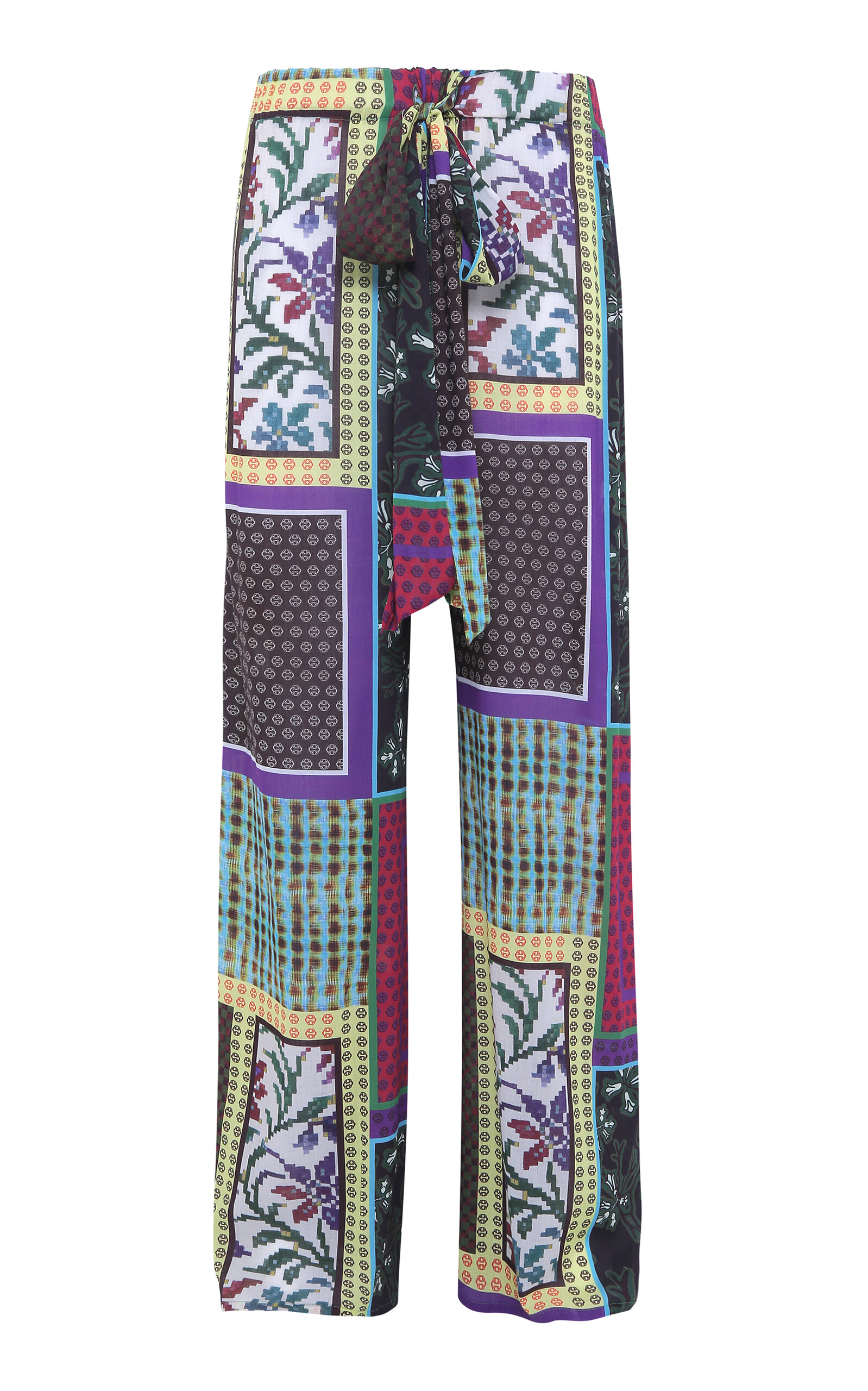 SIEDRÉS Manoce Printed Cotton-Voile Wide-Leg Pants - Multi