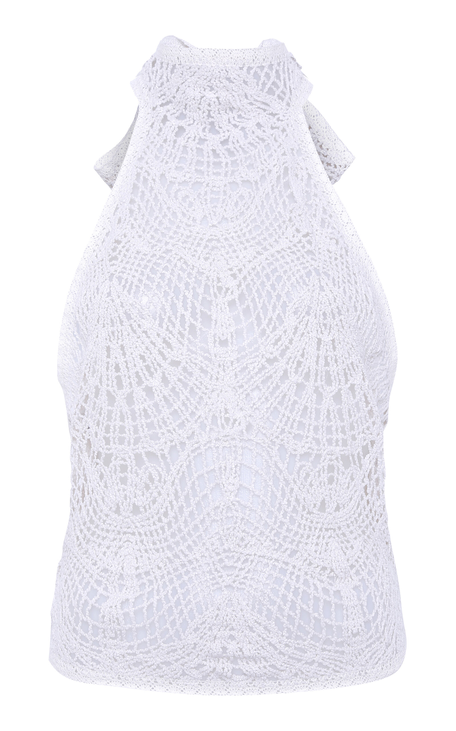 Siedres Indy Crocheted Lace Top In White