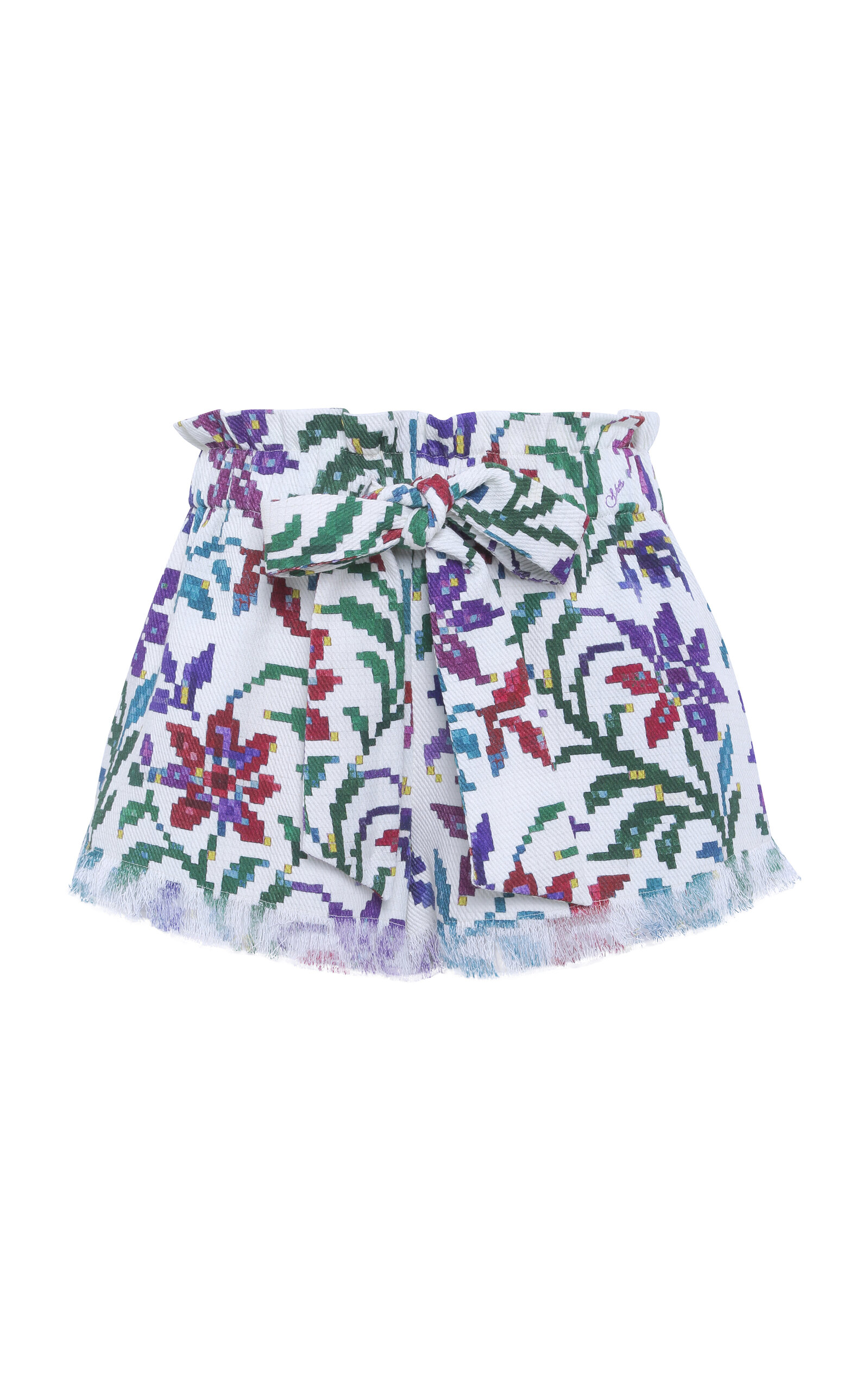 SIEDRÉS Shol Floral Cotton-Gabardine Shorts - Multi
