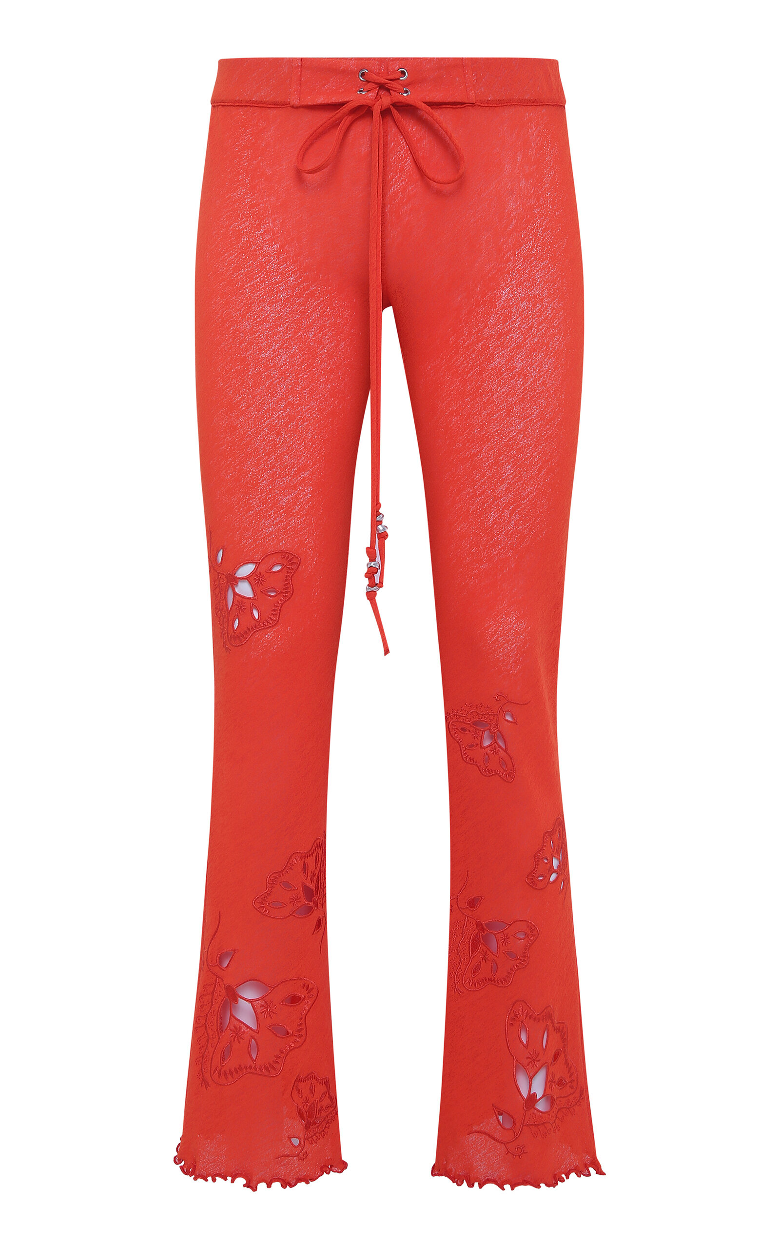 SIEDRÉS Dania Embroidered Mesh Flared Pants