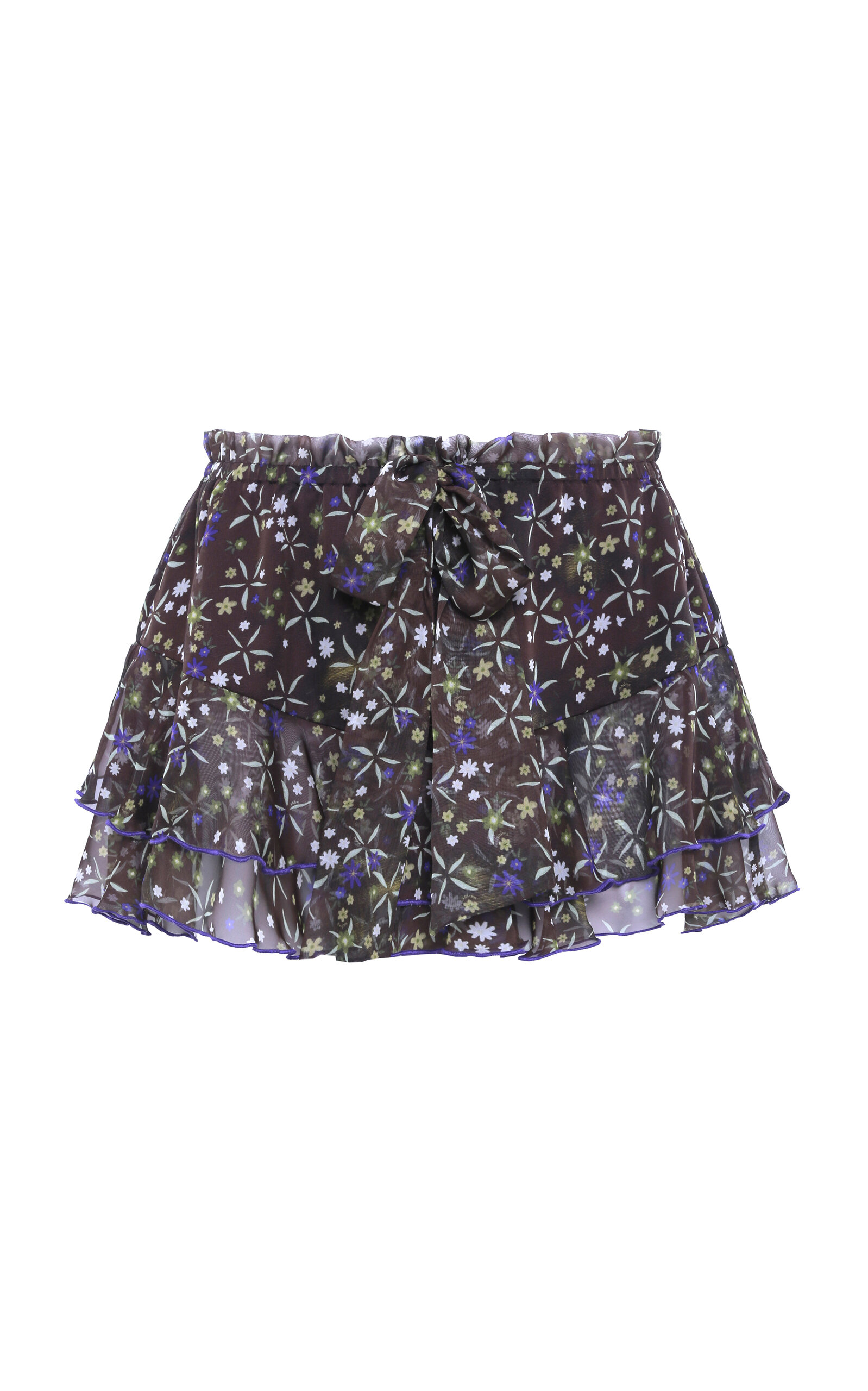 Siedres Lina Floral Chiffon Shorts In Multi