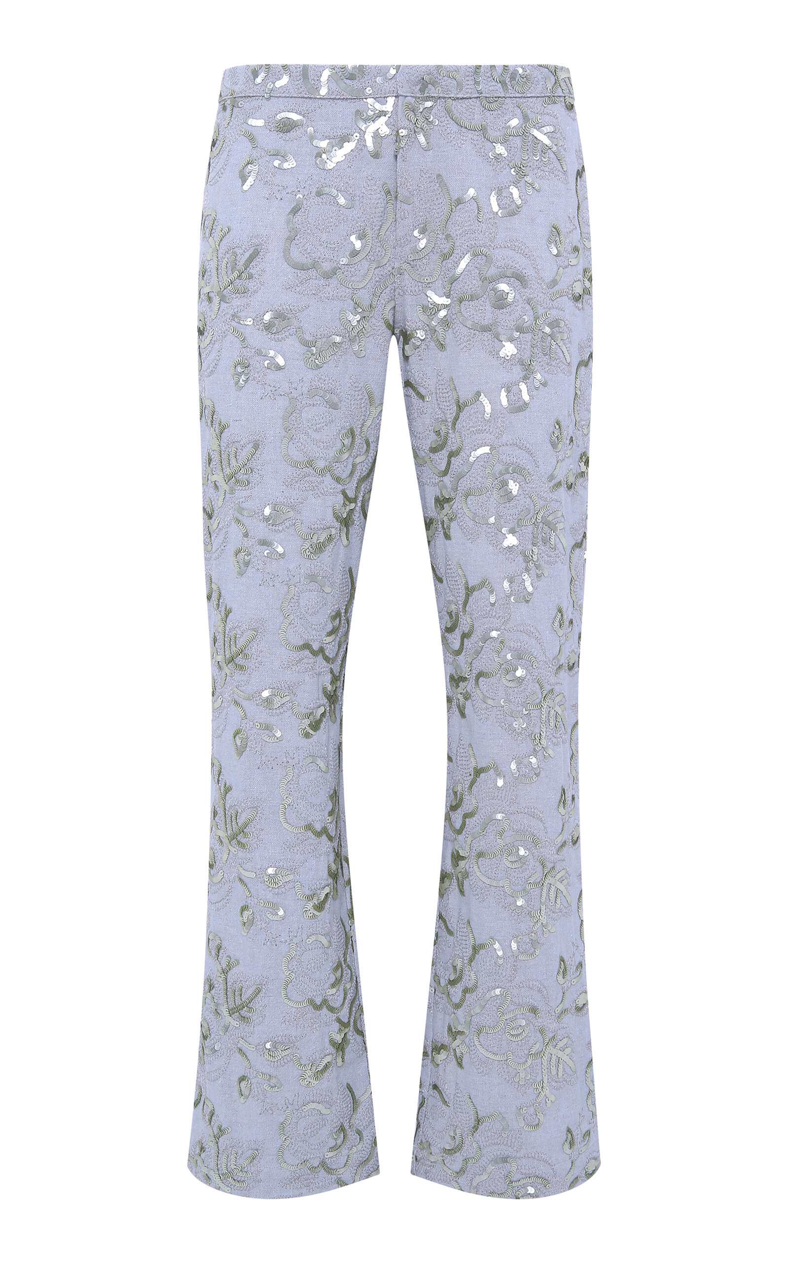 Siedres Cera Sequined Straight-leg Pants In Metallic