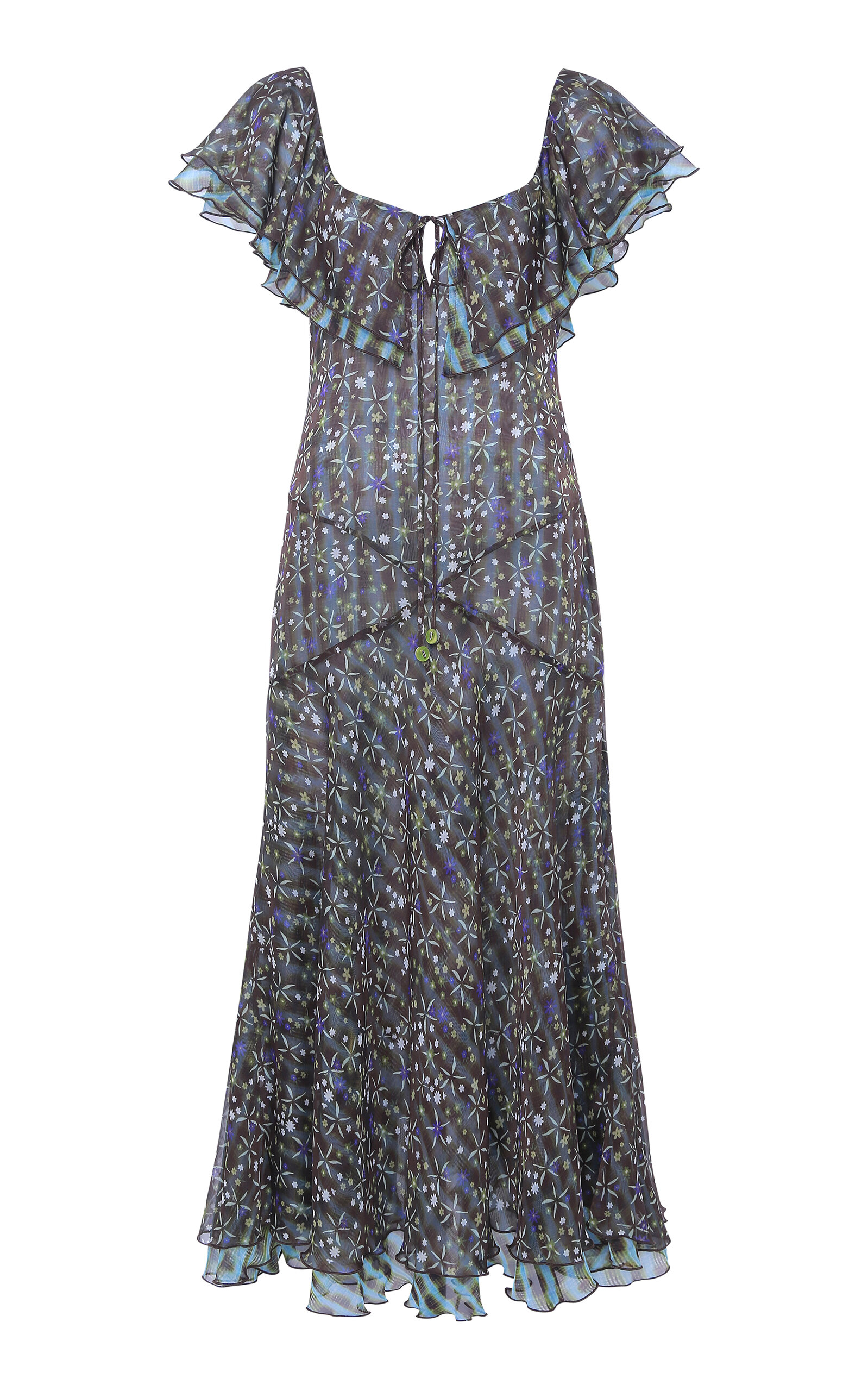 SIEDRÉS Caenes Printed Chiffon Midi Dress - Multi