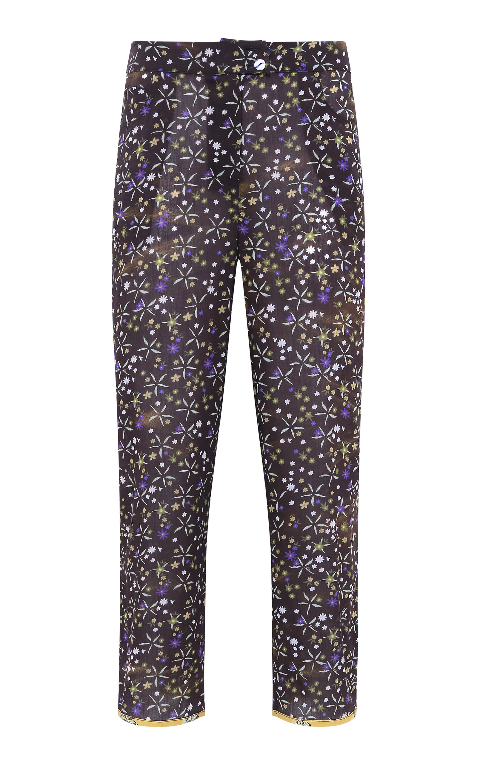 SIEDRÉS Remy Floral Cotton-Poplin Straight-Leg Pants - Multi