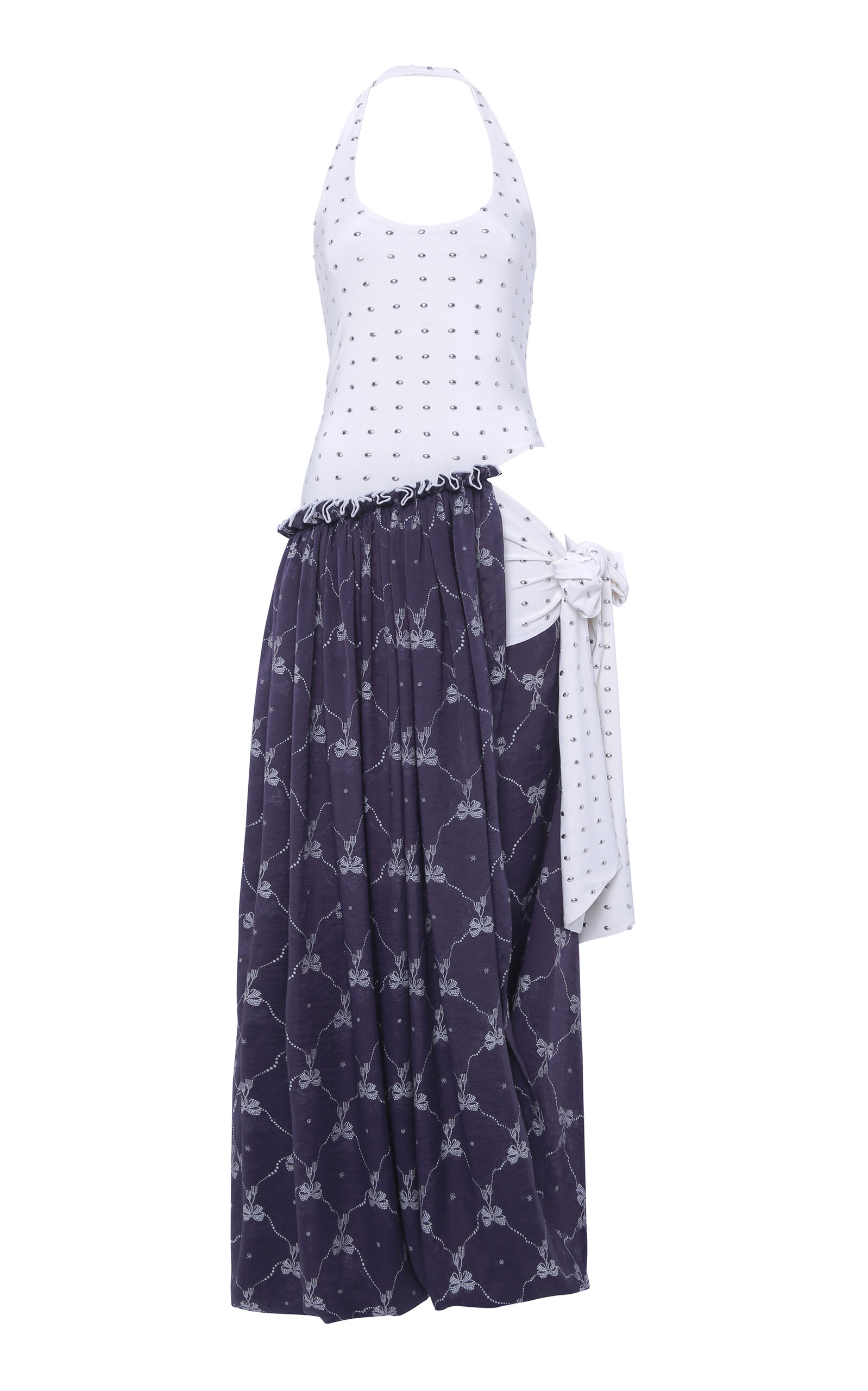 Siedres Youstina Cutout Maxi Dress In Blue