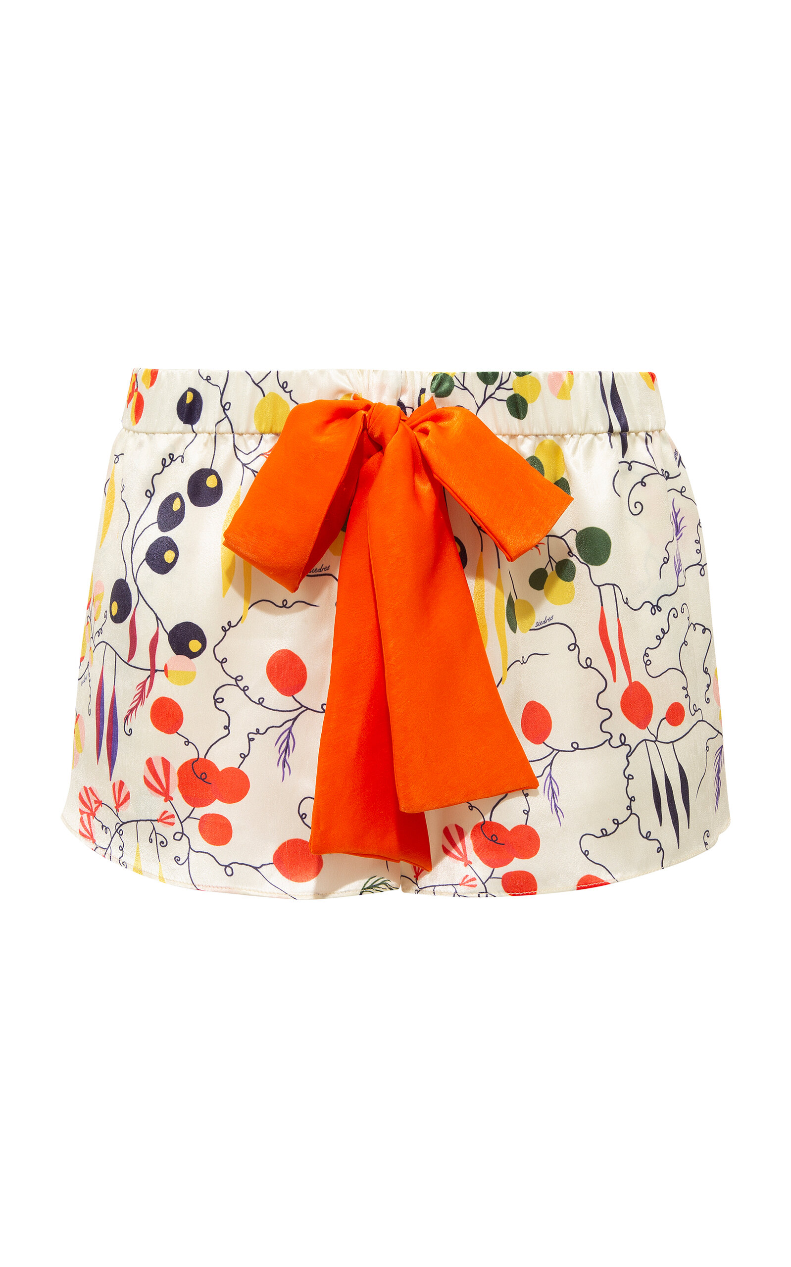 SIEDRÉS Cassy Printed Satin Shorts - Multi - XS
