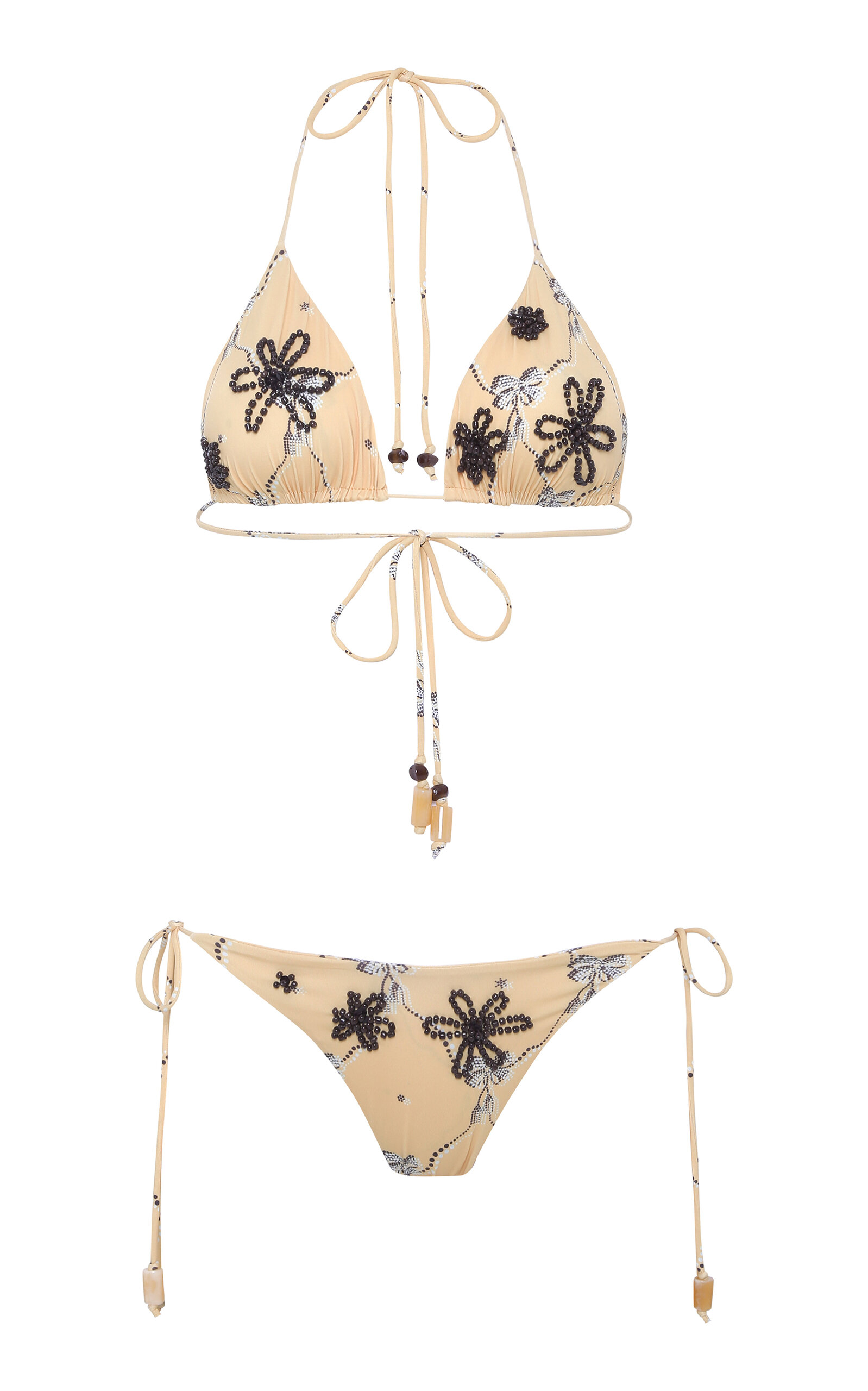 SIEDRÉS Rom String Bikini Bottom - Yellow - XS