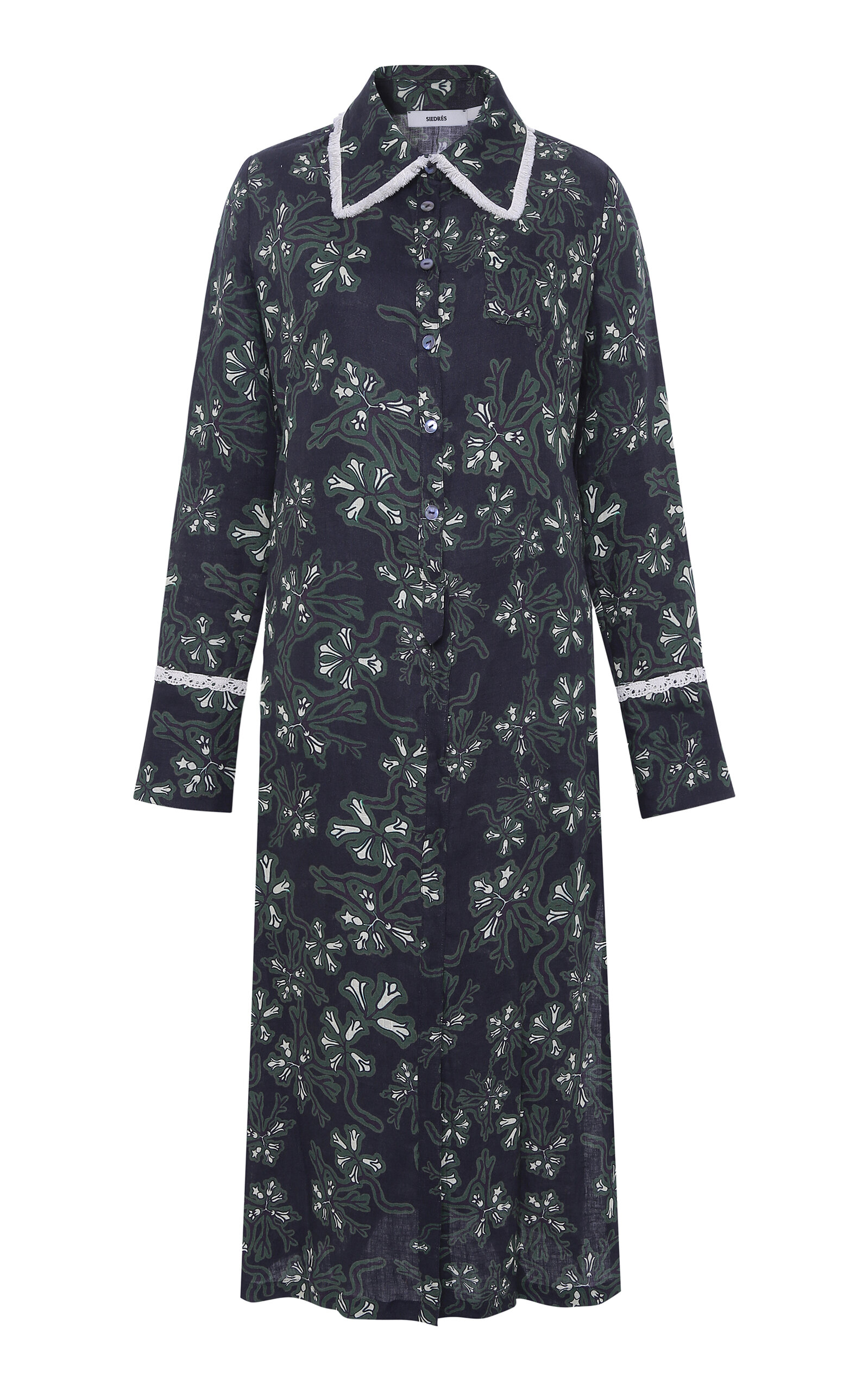 SIEDRÉS Alinda Floral Linen Midi Dress - Multi