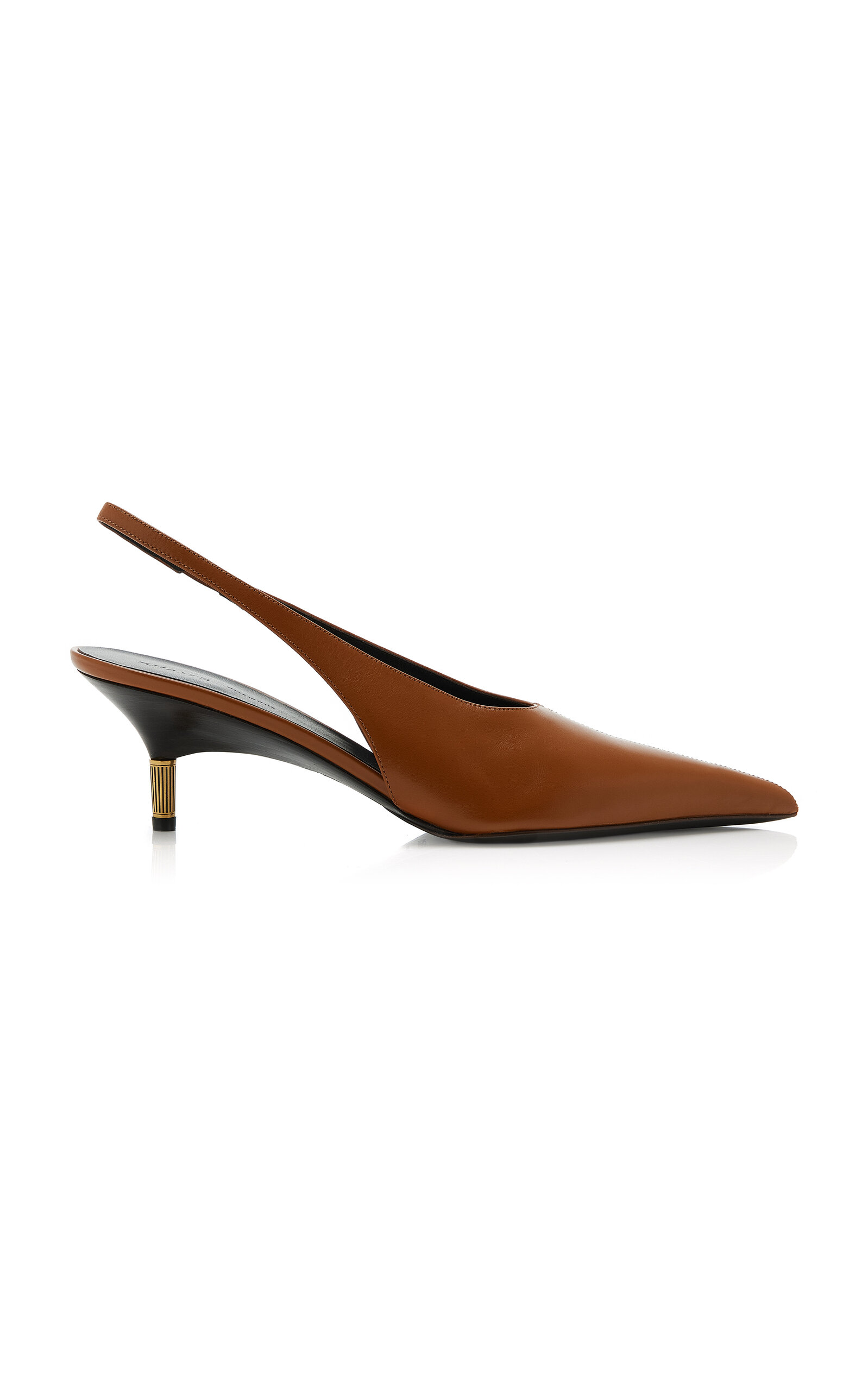 Khaite Bella Leather Slingback Pumps - Moda Operandi