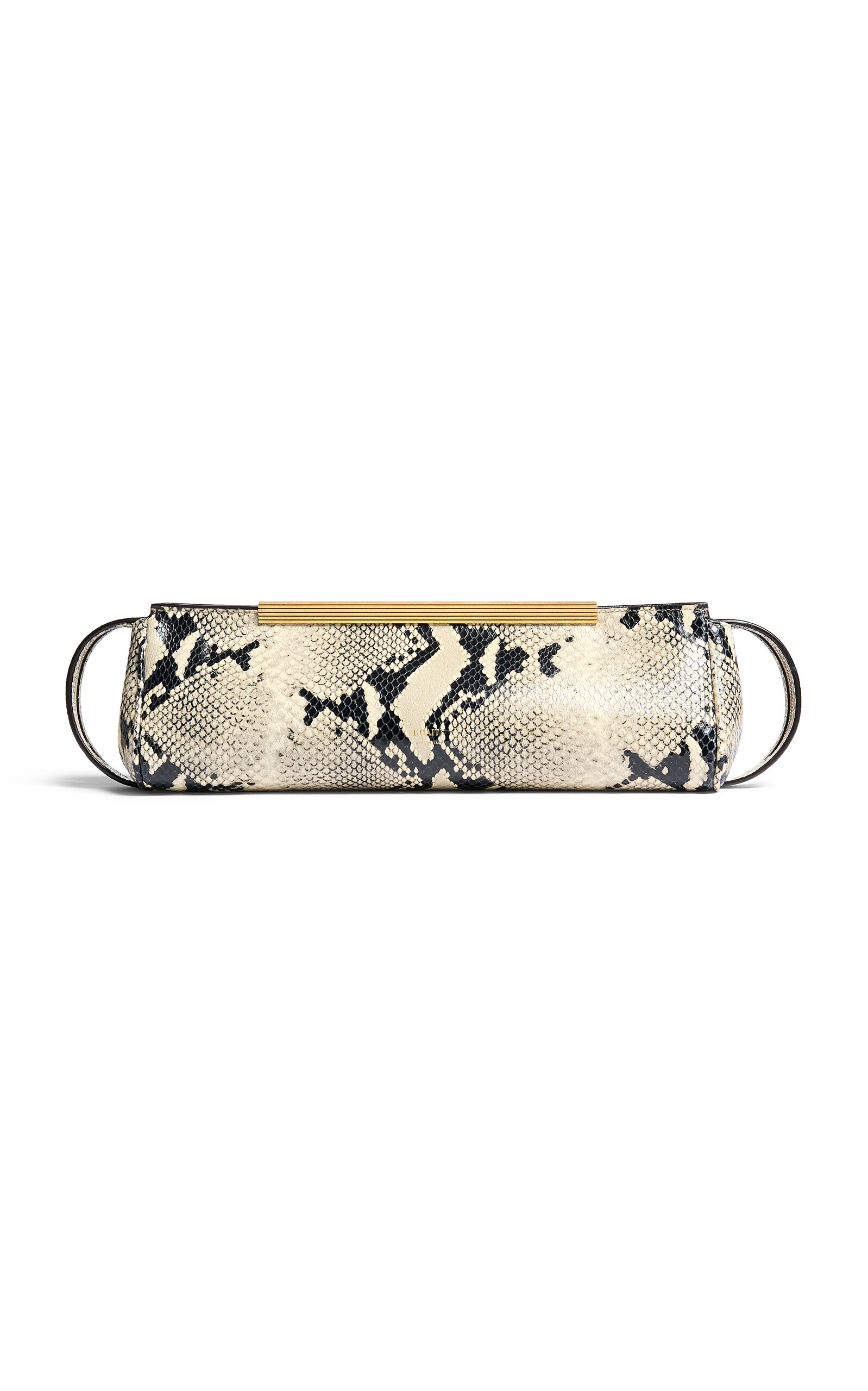 Khaite Donna Pyhton-Effect Leather Clutch - Moda Operandi