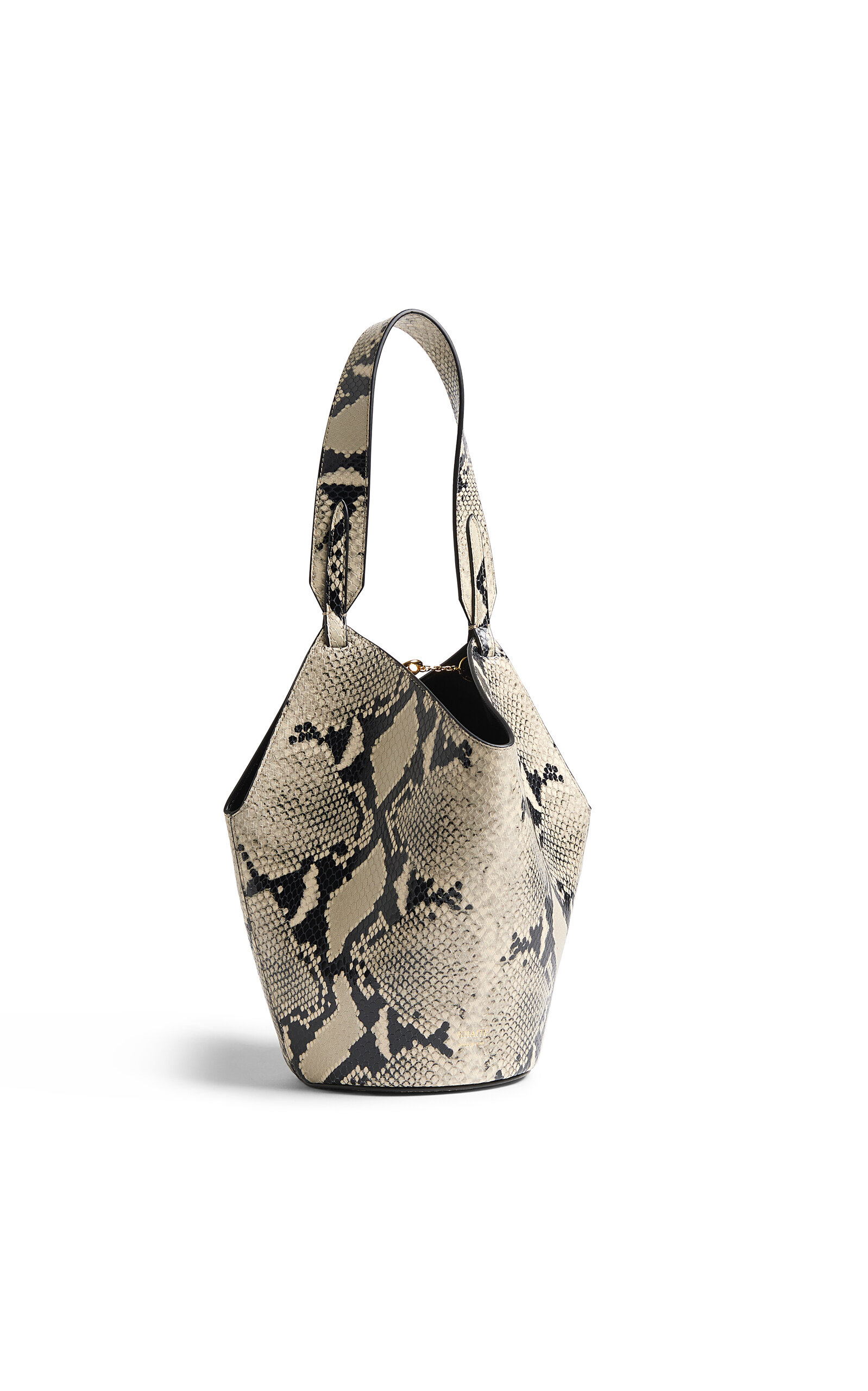 Khaite Lotus Mini Python-Effect Leather Tote Bag