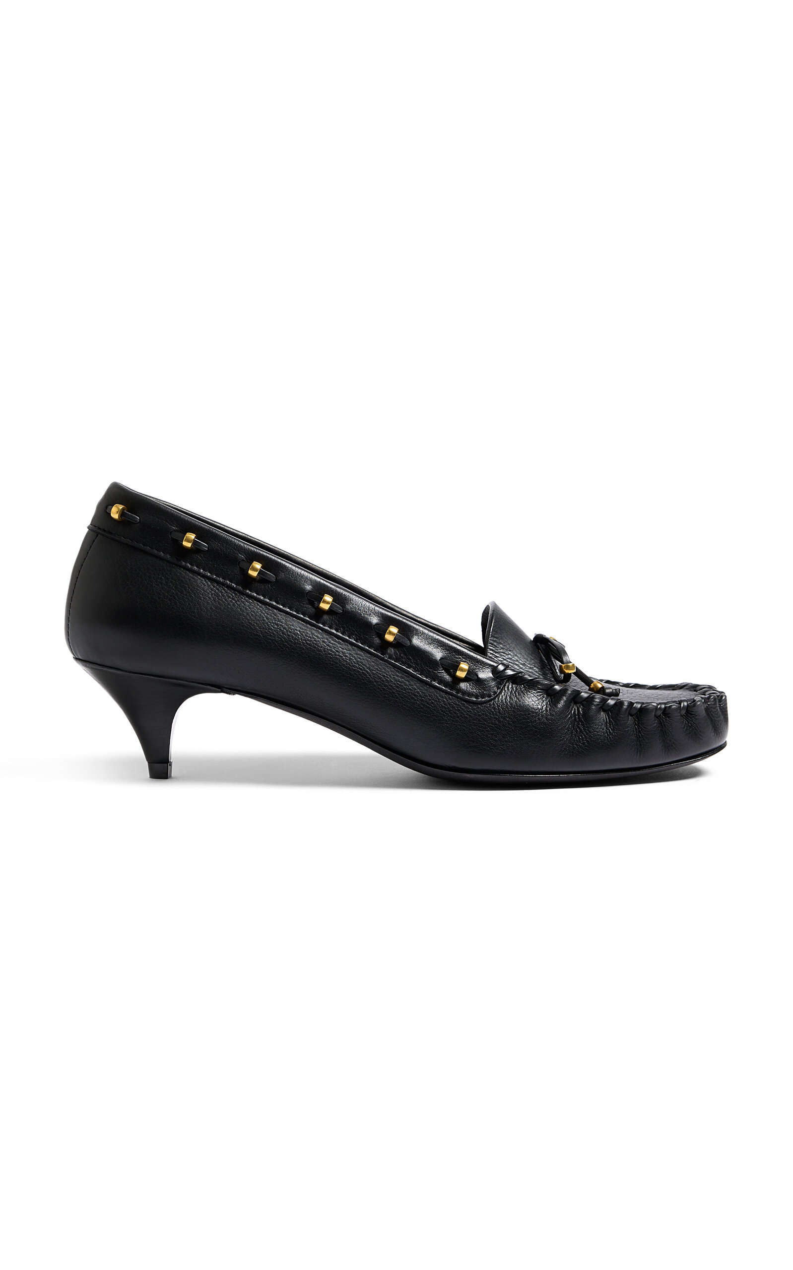 Khaite Milly Leather Moccasin Pumps