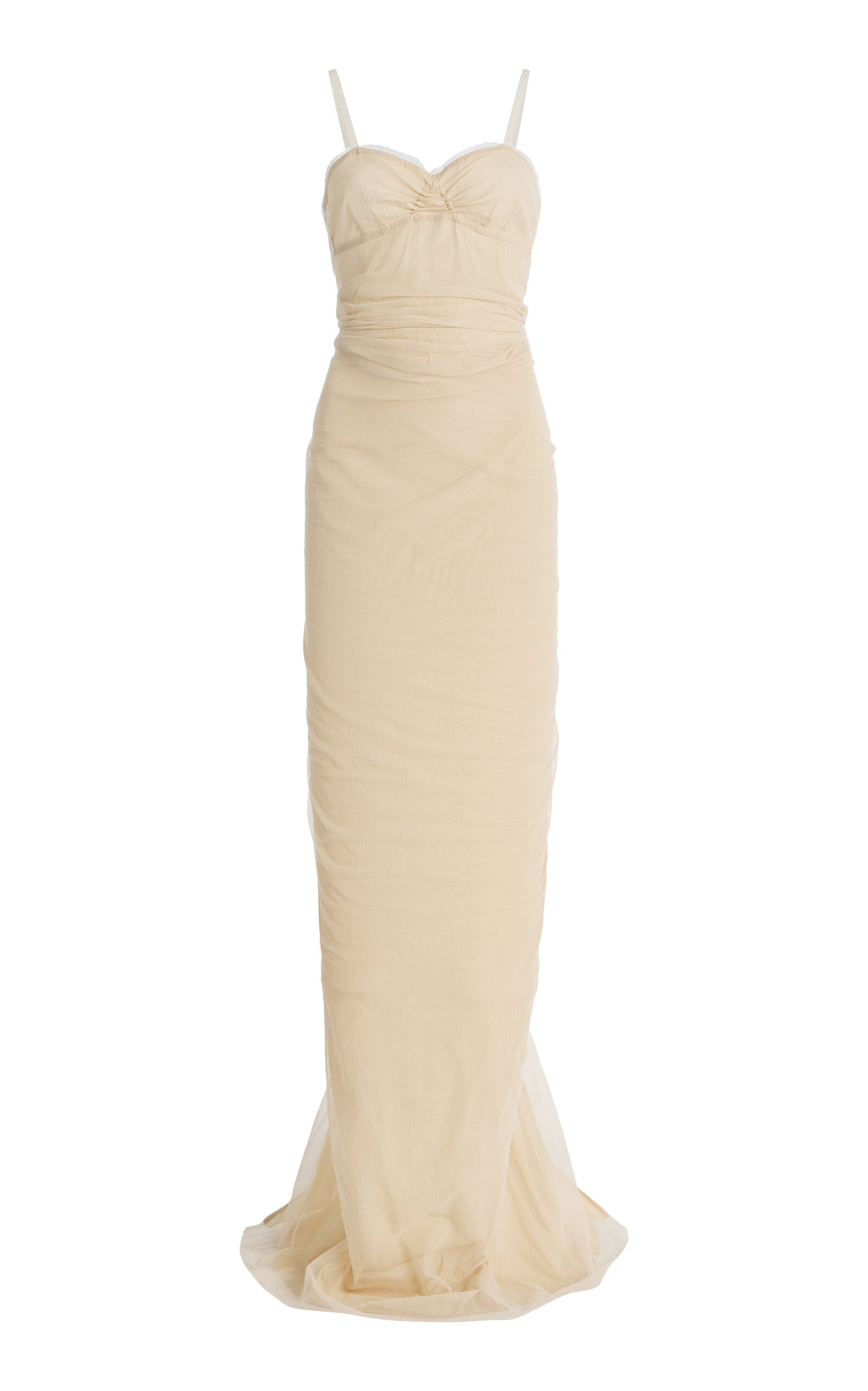 COLLEEN ALLEN Tulle Bralette Dress - Tan