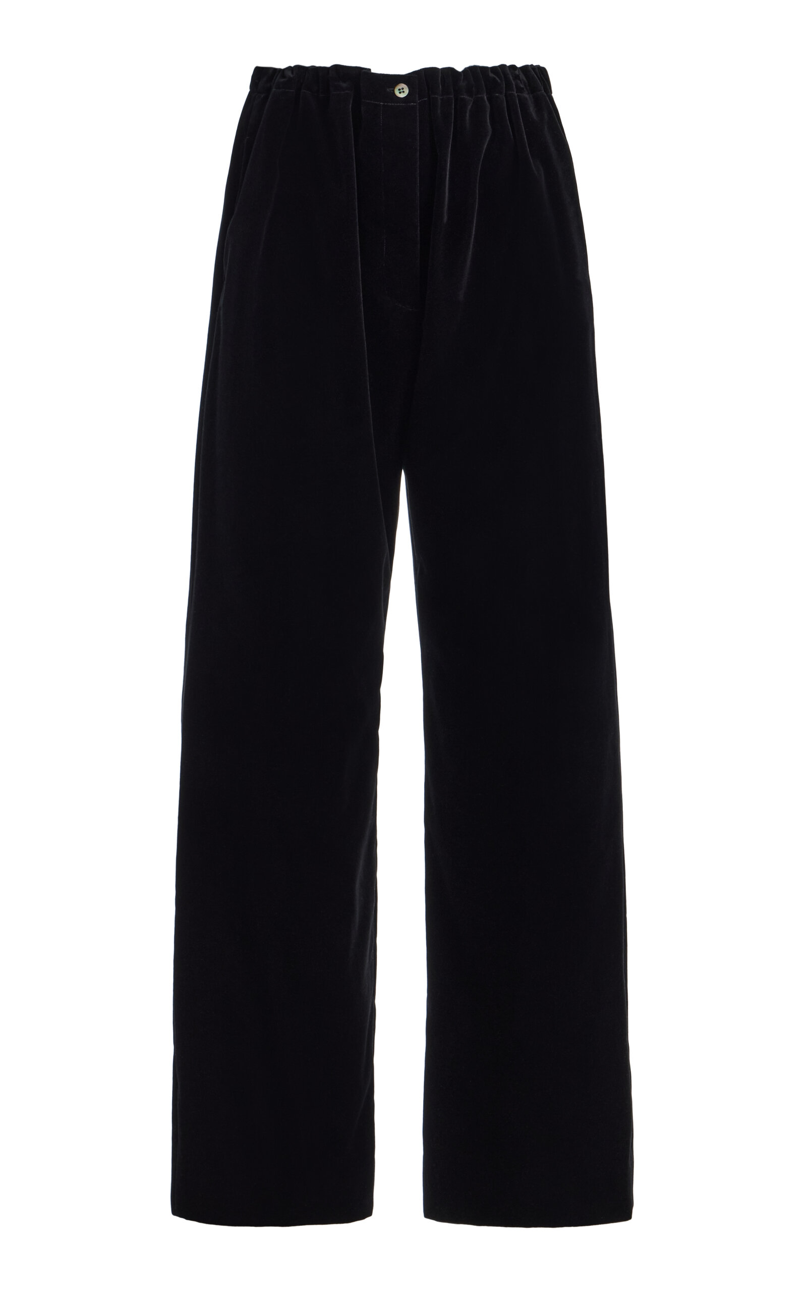 Colleen Allen Drawstring Velvet Pant In Black