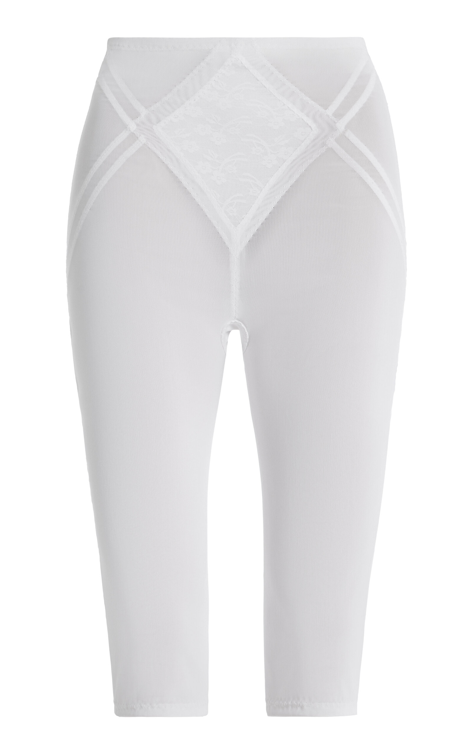 Colleen Allen Contour Lace Capris In White