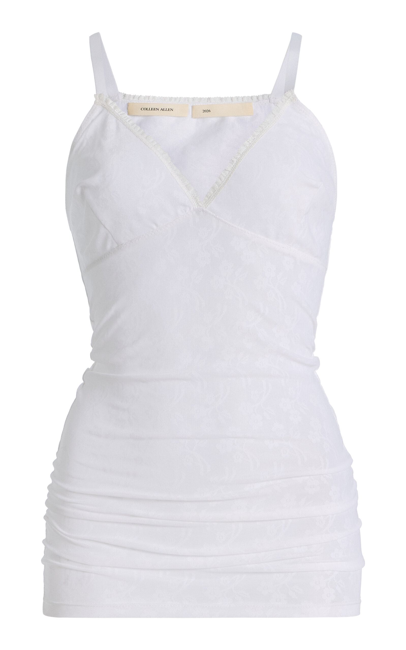 Colleen Allen Floral Vintage Tank Top In White