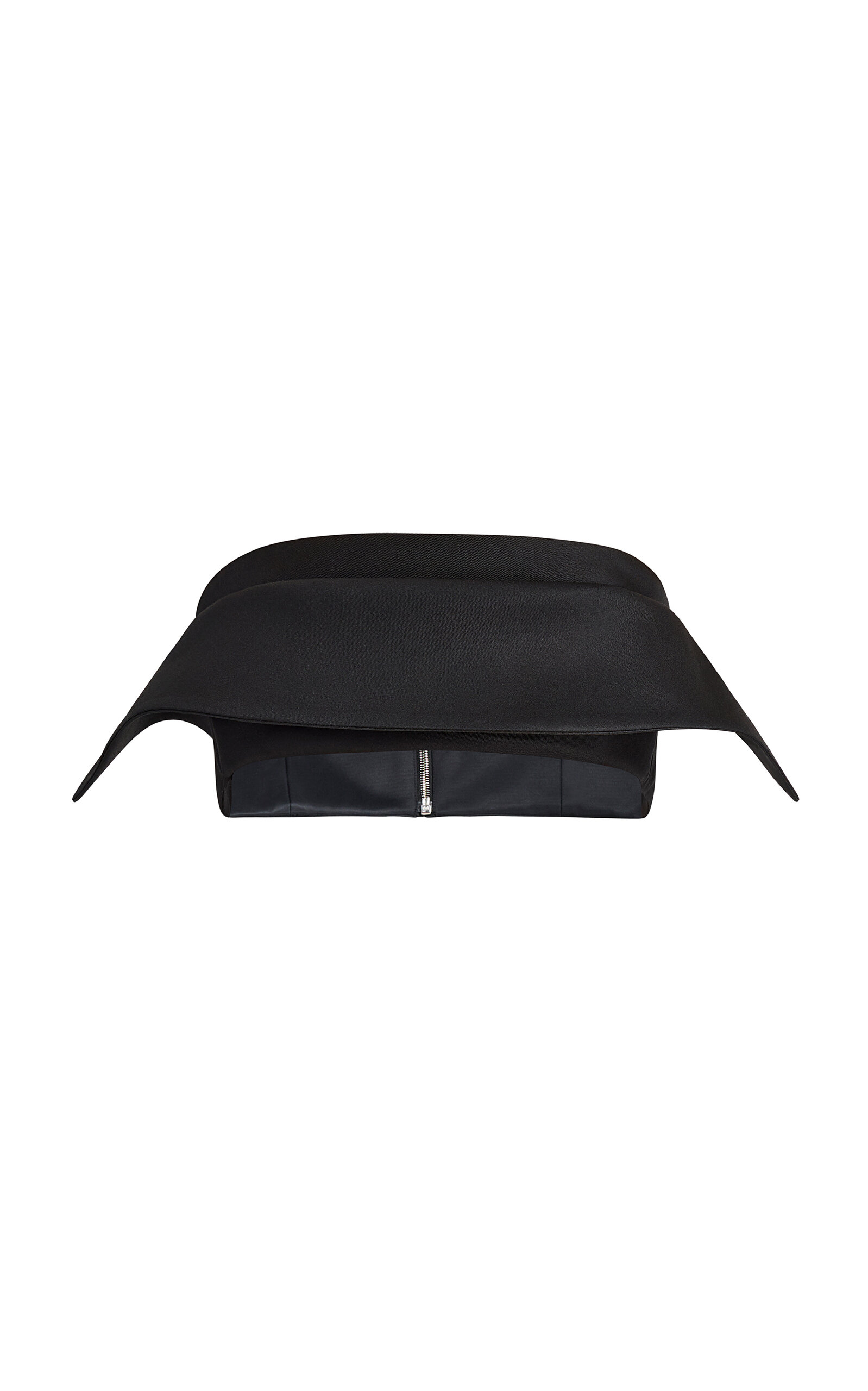 Khaite Kelsi Wool-silk Cady Crop Top In Black
