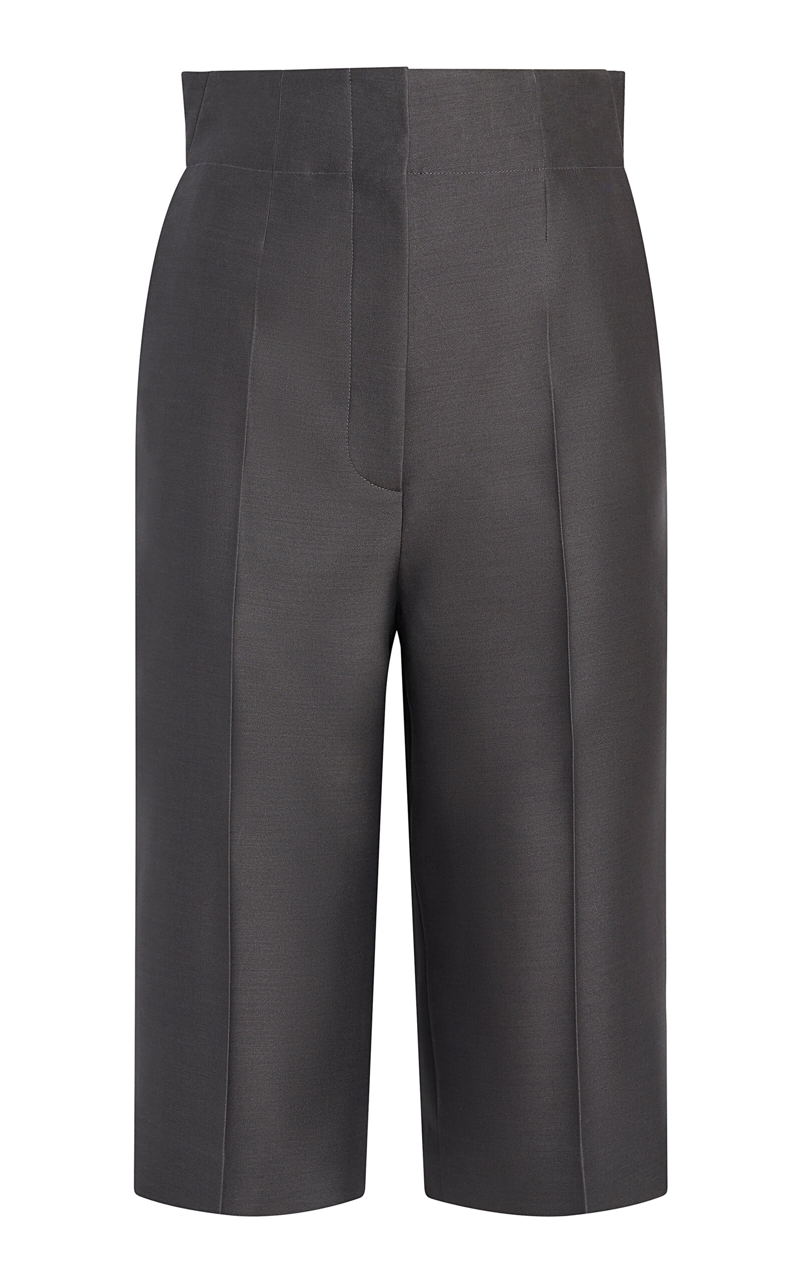 Khaite Raelle Tailored Wool-Silk Cady Shorts