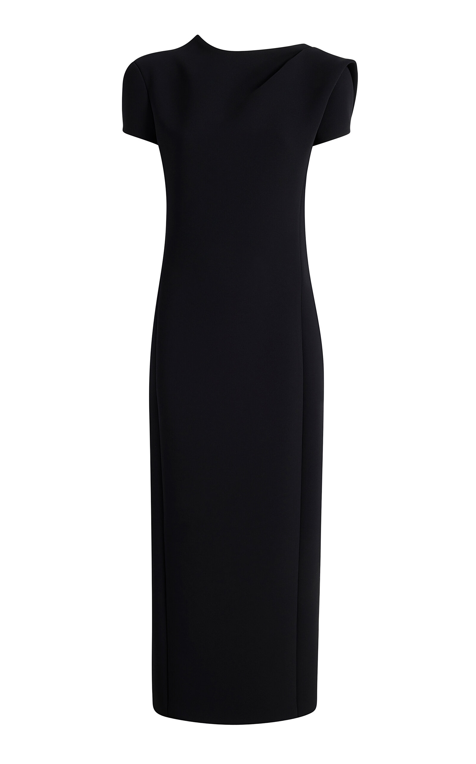 Khaite Iryl Crepe Maxi Dress In Black
