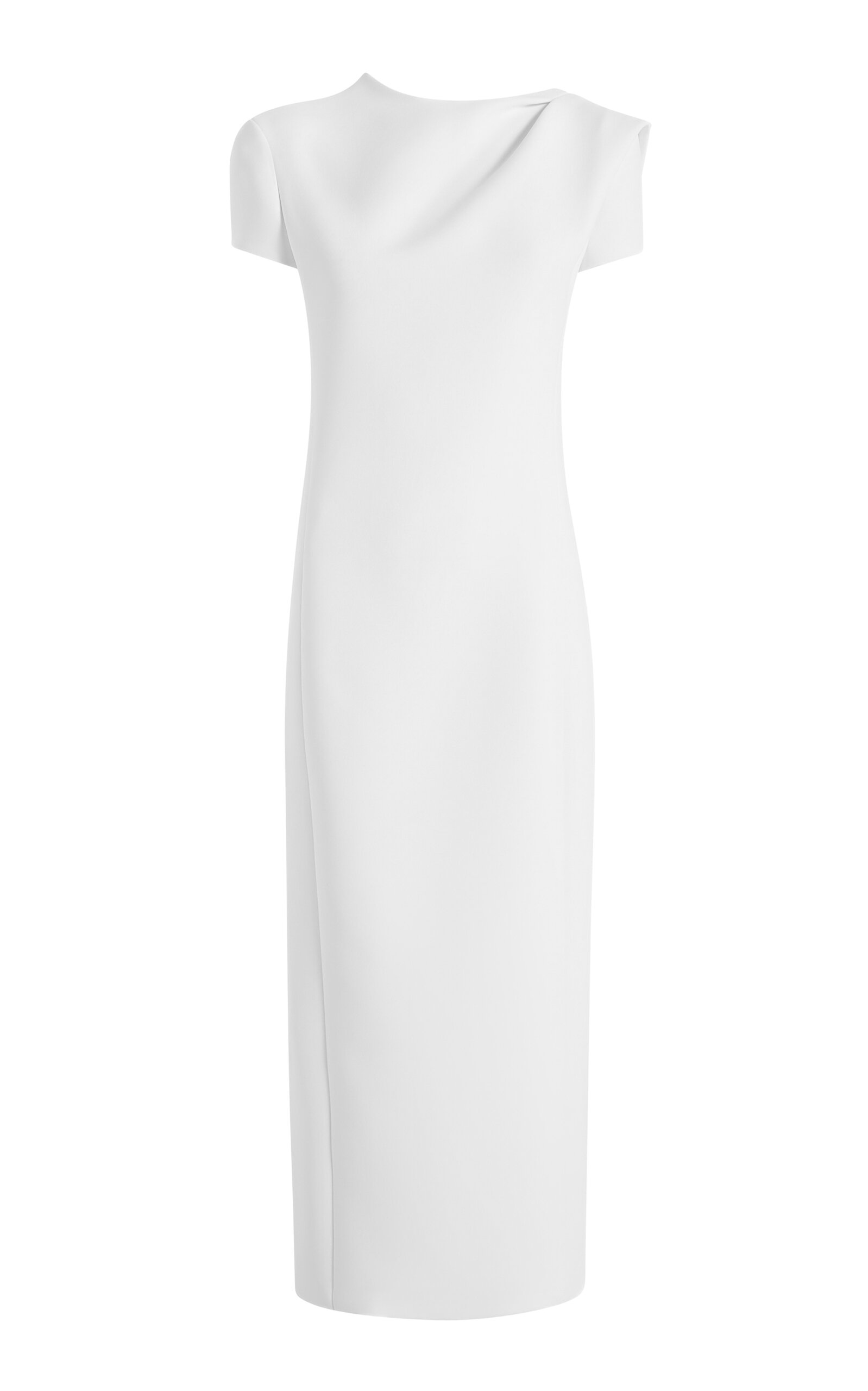 Khaite Iryl Crepe Maxi Dress In White