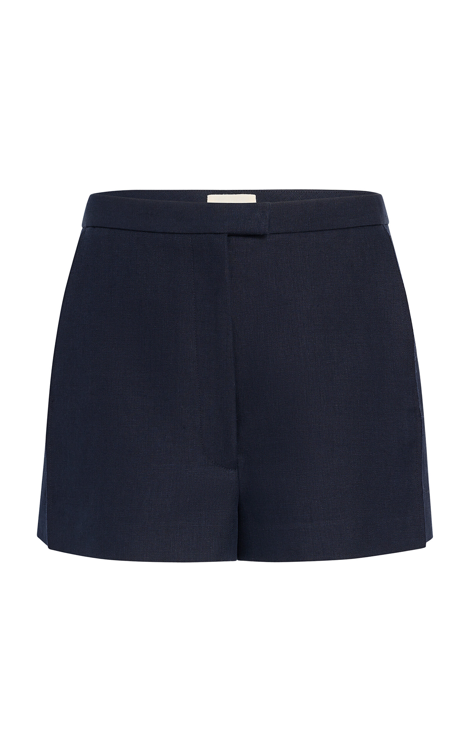 Khaite Blane Linen Suiting Shorts In Blue