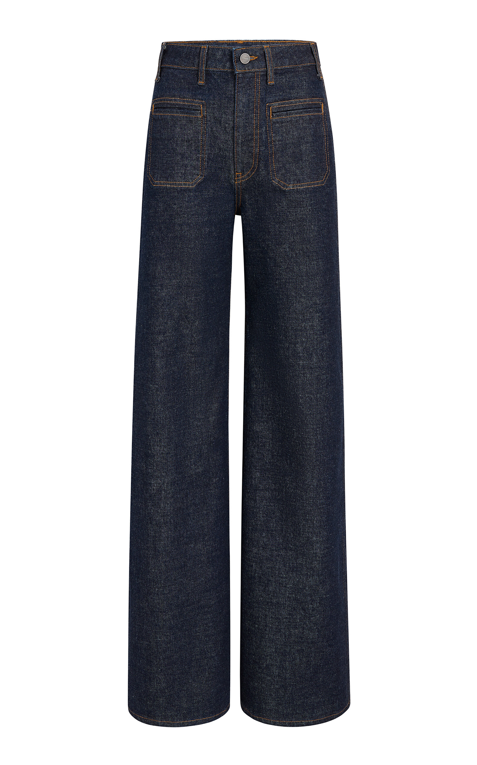 Khaite Delmonico Stretch High-rise Wide-leg Jeans In Blue
