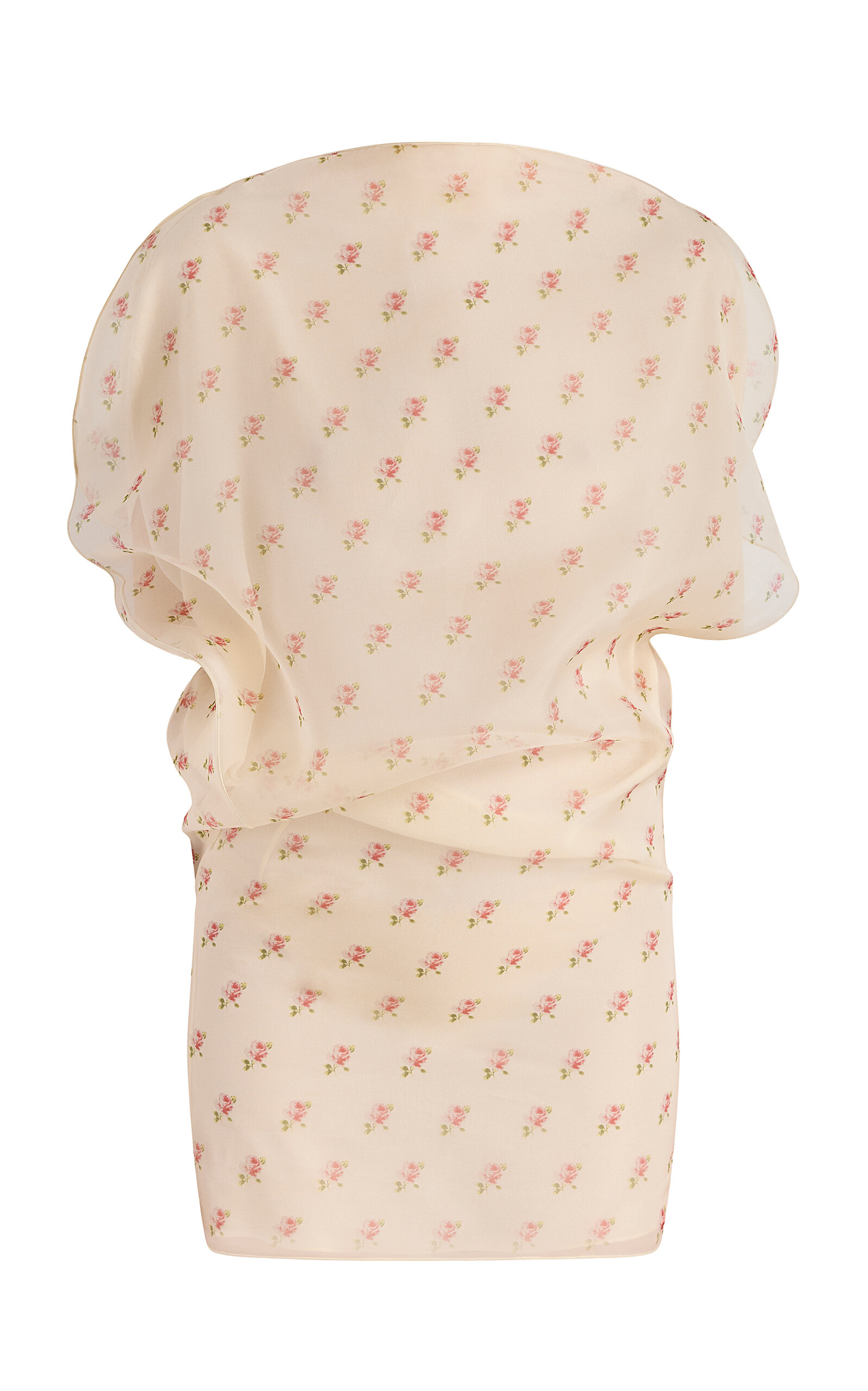Khaite Tatia Silk Gazar Mini Dress In Pink
