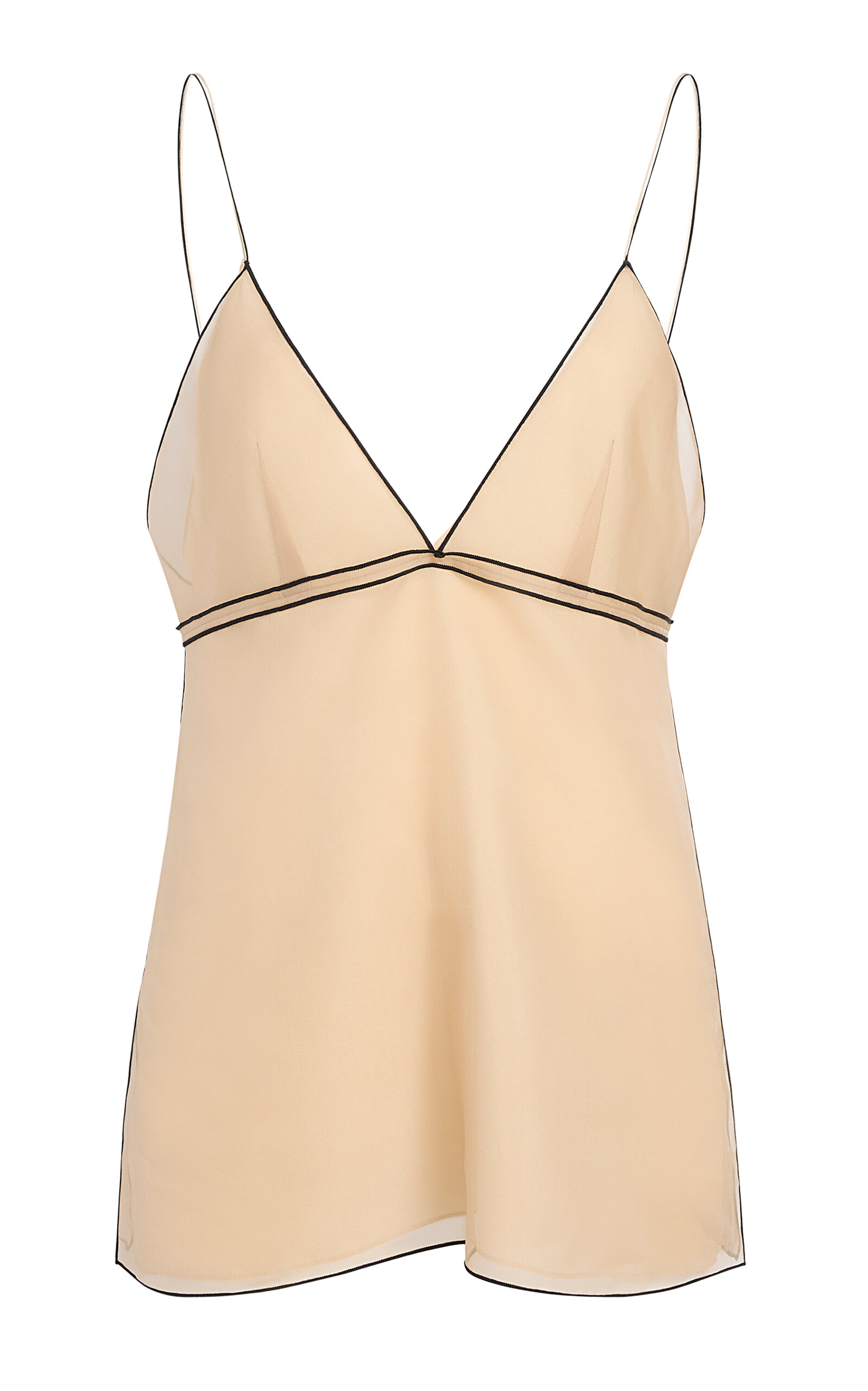 Khaite Timy Silk Organza Camisole Top In Nude
