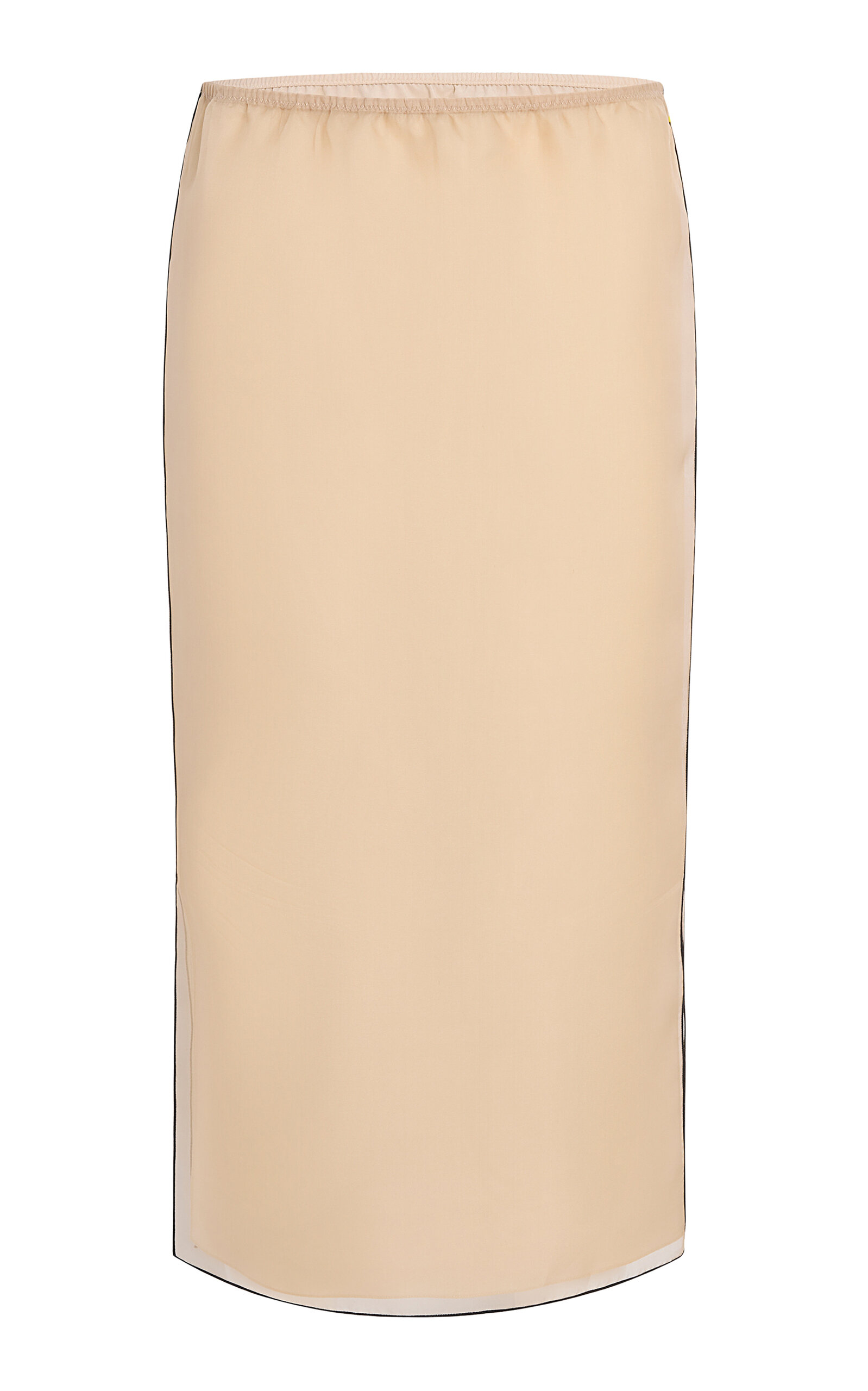 Khaite Sydni Silk Organza Midi Skirt In Neutral