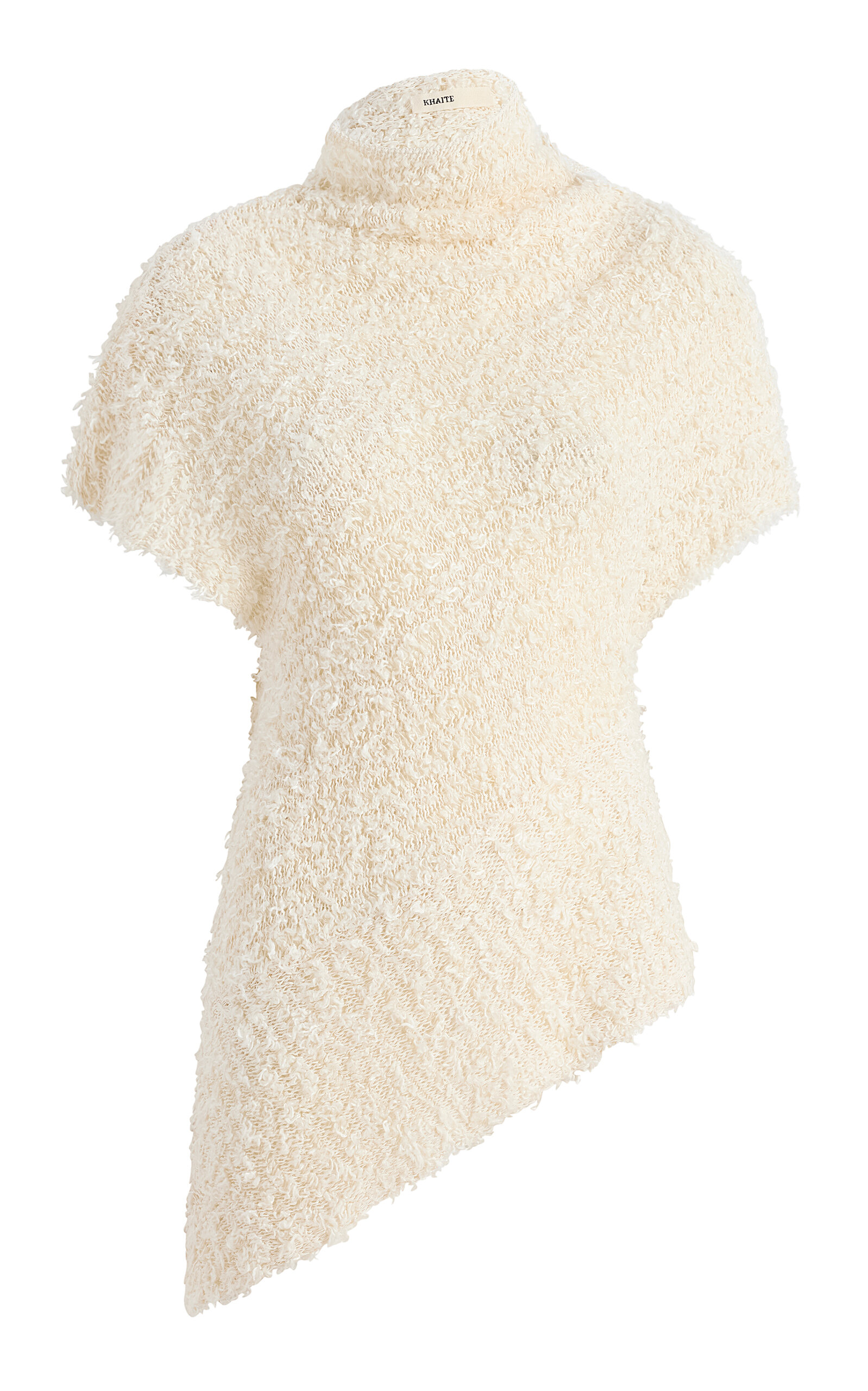 Khaite Rhodes Knit Bouclé Top In Neutral