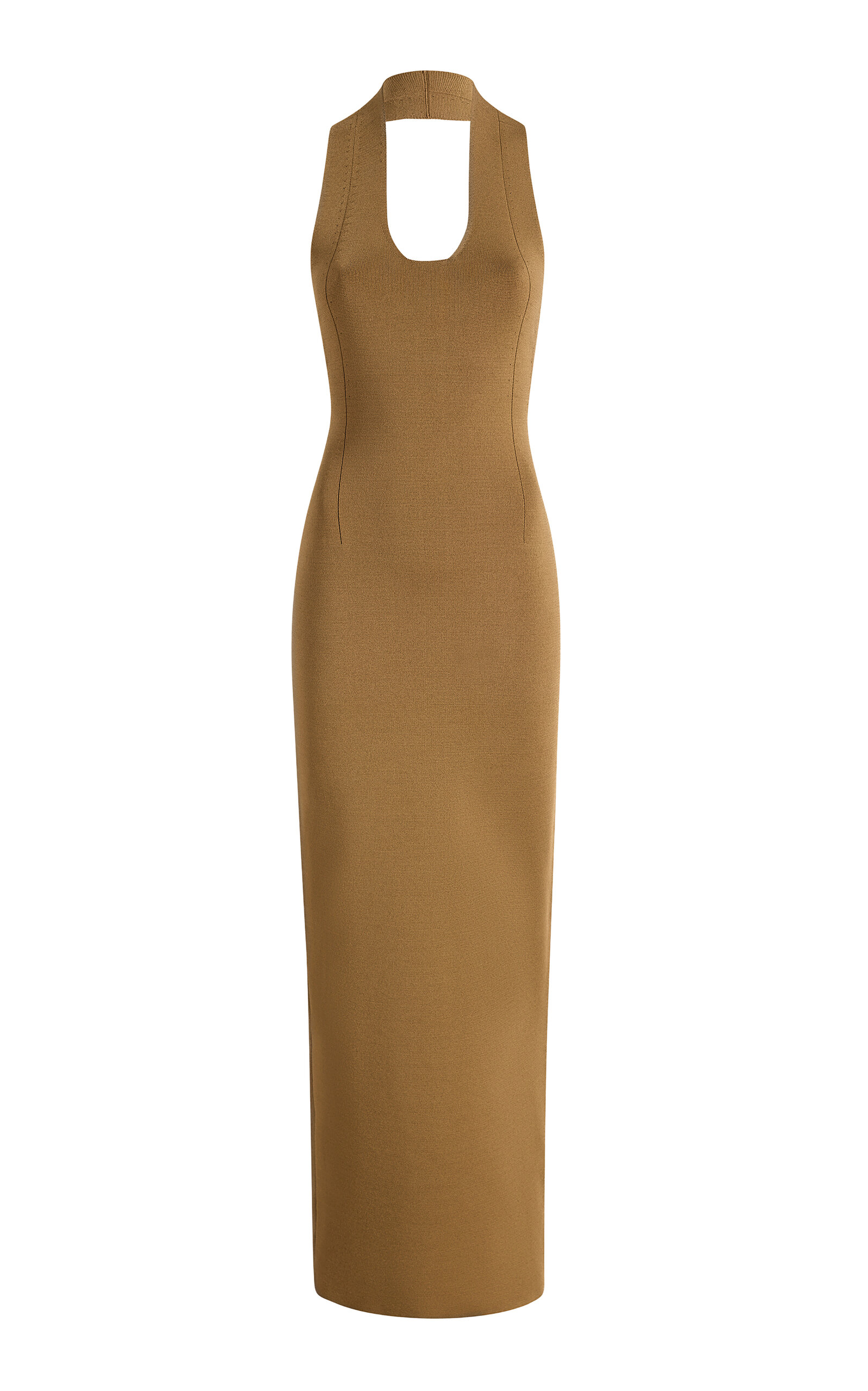 Khaite Mahi Knit Maxi Dress In Brown