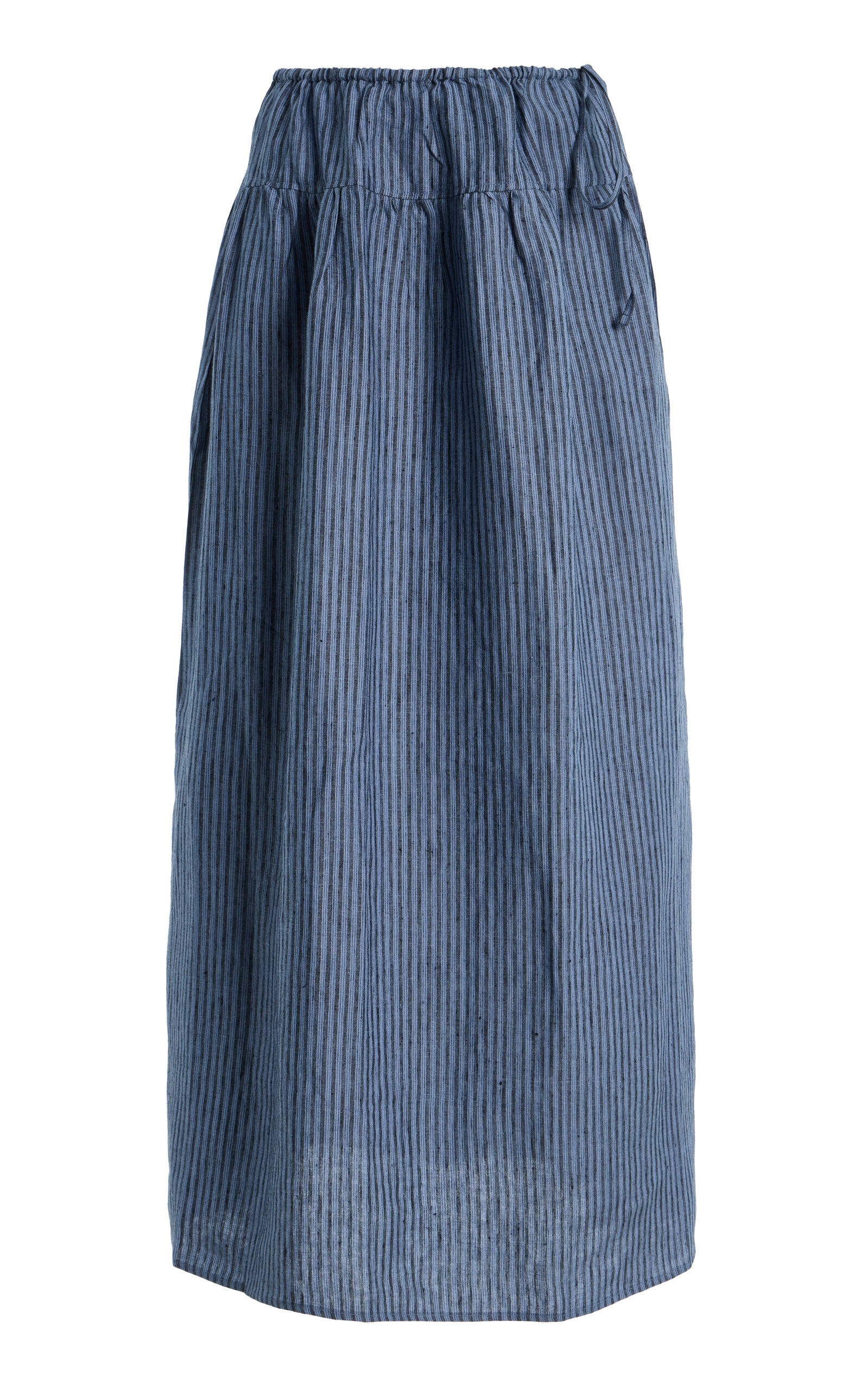 Deiji Studios Striped Linen Maxi Skirt