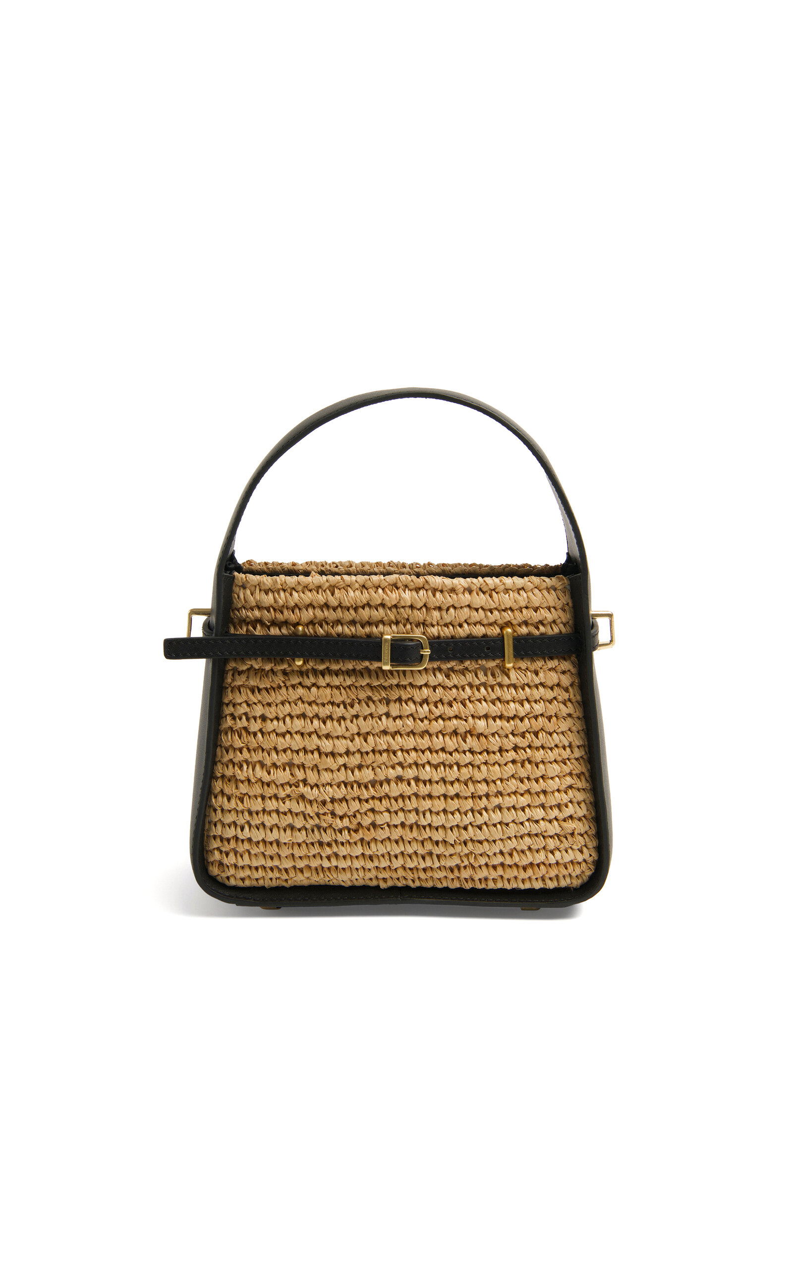 SIMKHAI Cleo Mini Raffia Combo Bucket Bag - Black - OS
