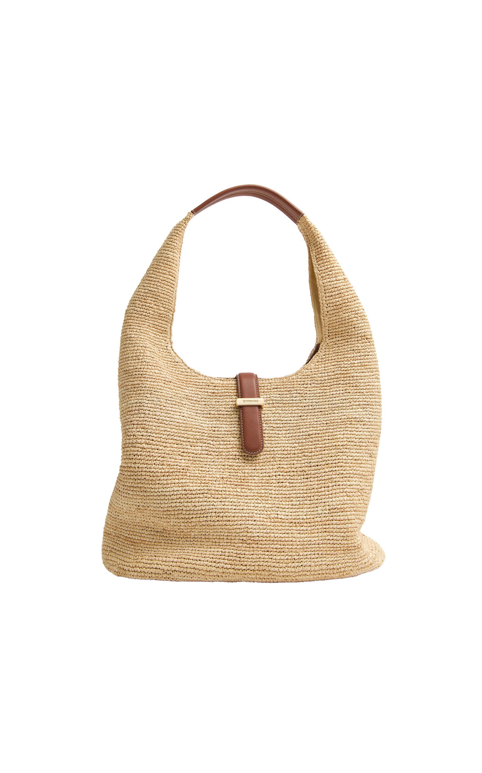 SIMKHAI Khai Large Raffia Hobo Bag - Neutral - OS