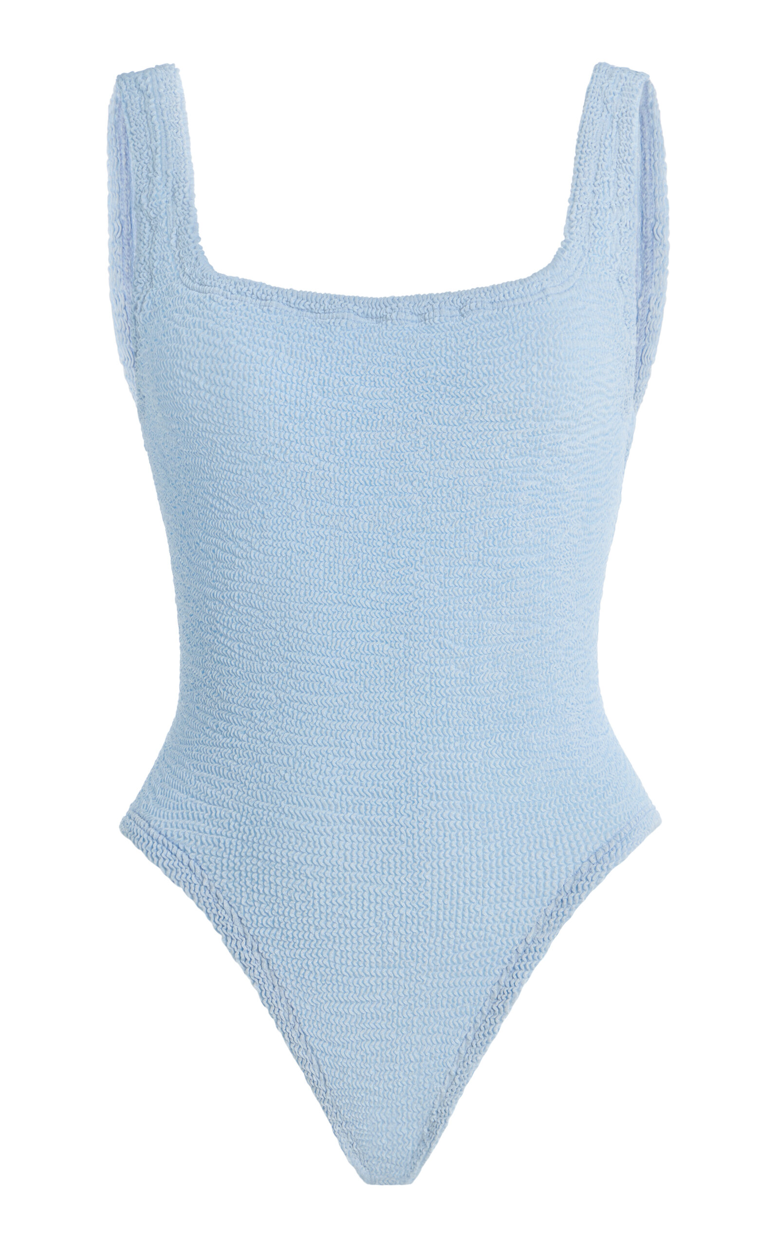 Hunza G Square Neck One-Piece Swimsuit - Moda Operandi