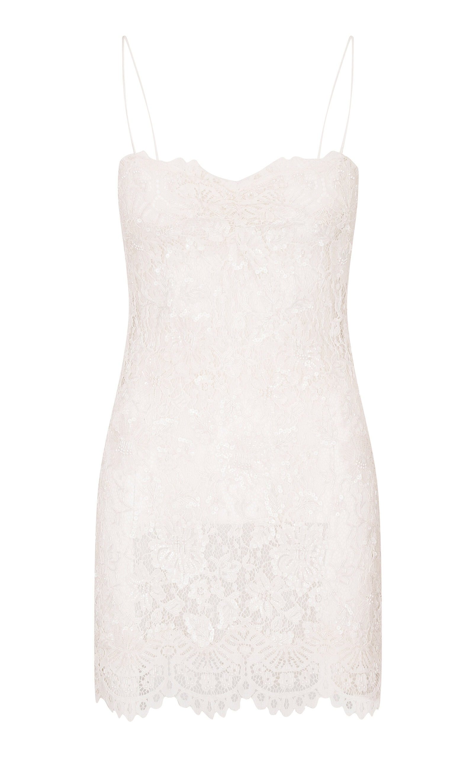 Loveshackfancy Jetta Lace Mini Dress In Neutral