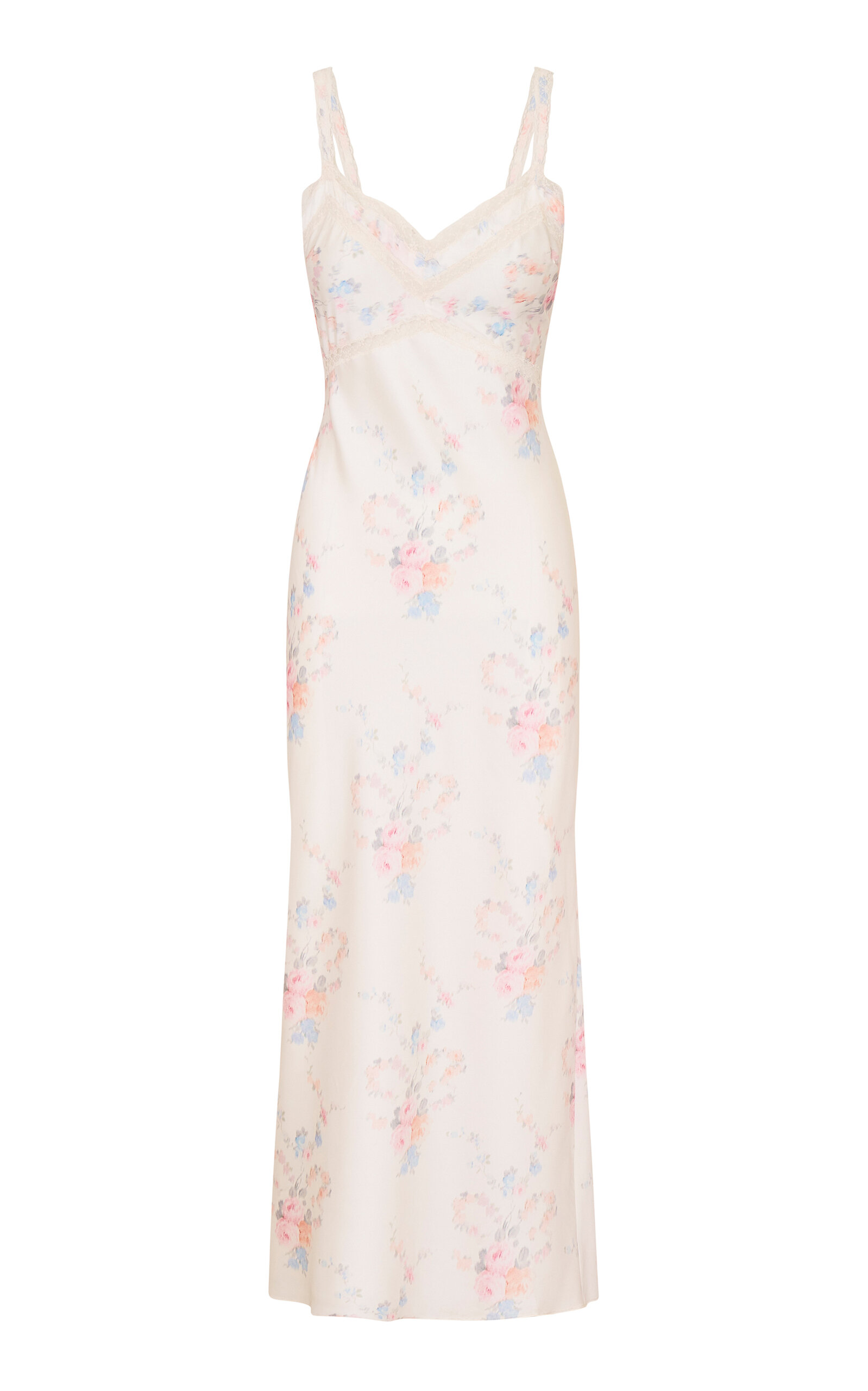 Loveshackfancy Annabeth Printed Midi Dress In Neutral
