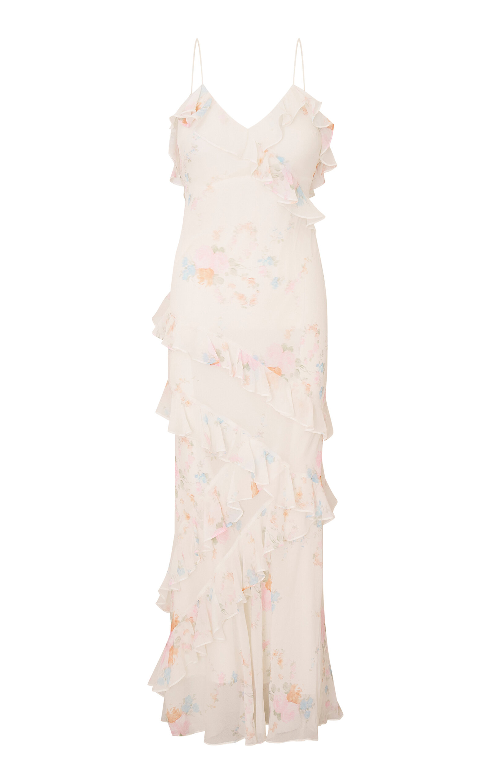 Loveshackfancy Rialto Printed Maxi Dress In White