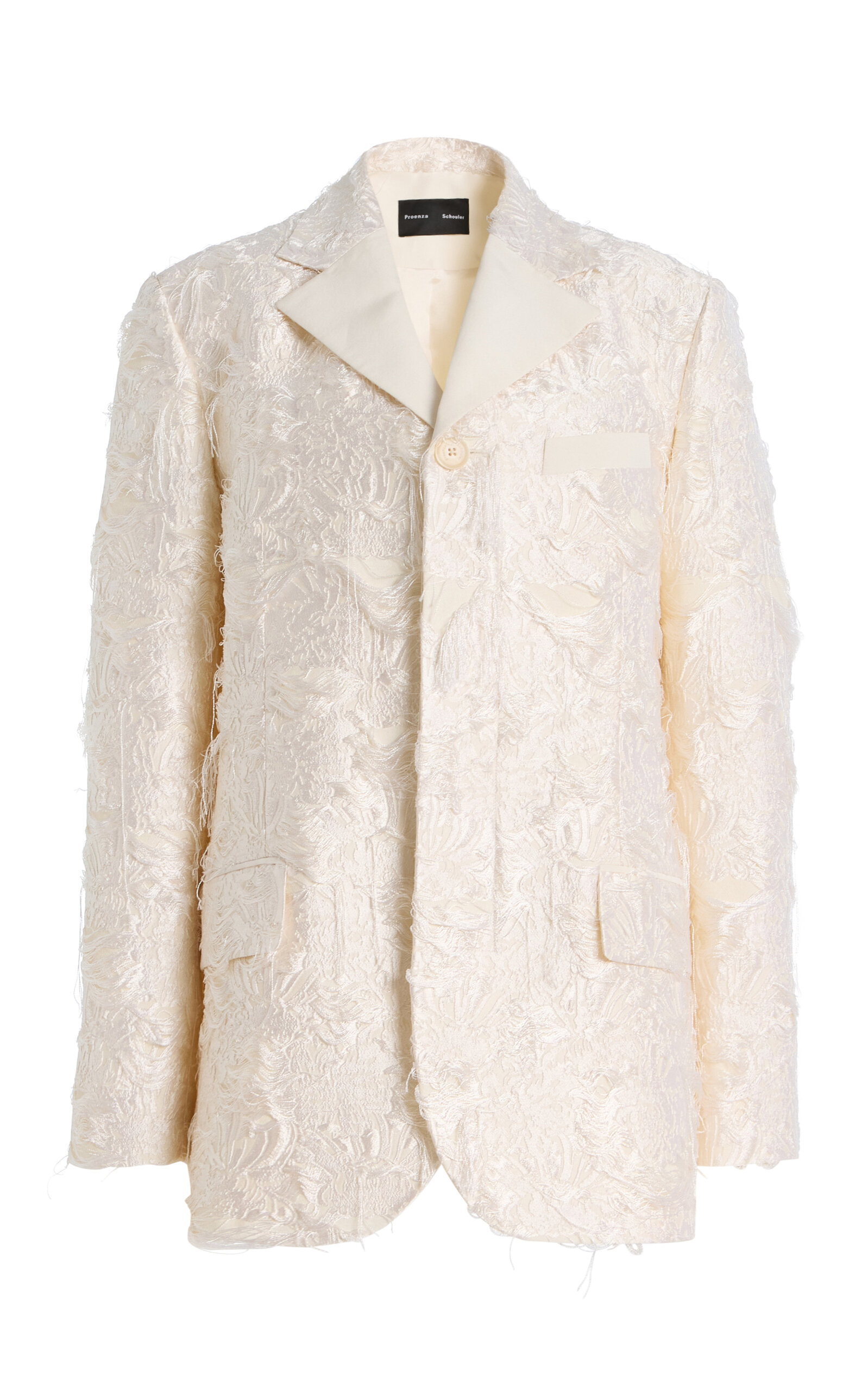 Proenza Schouler Theodora Silk-Blend Jacket - Off-White