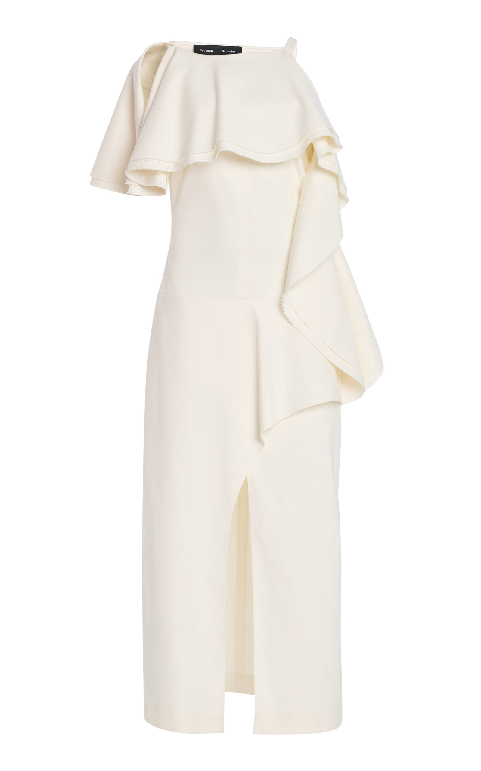 Proenza Schouler Lina Cotton-blend Midi Dress In White