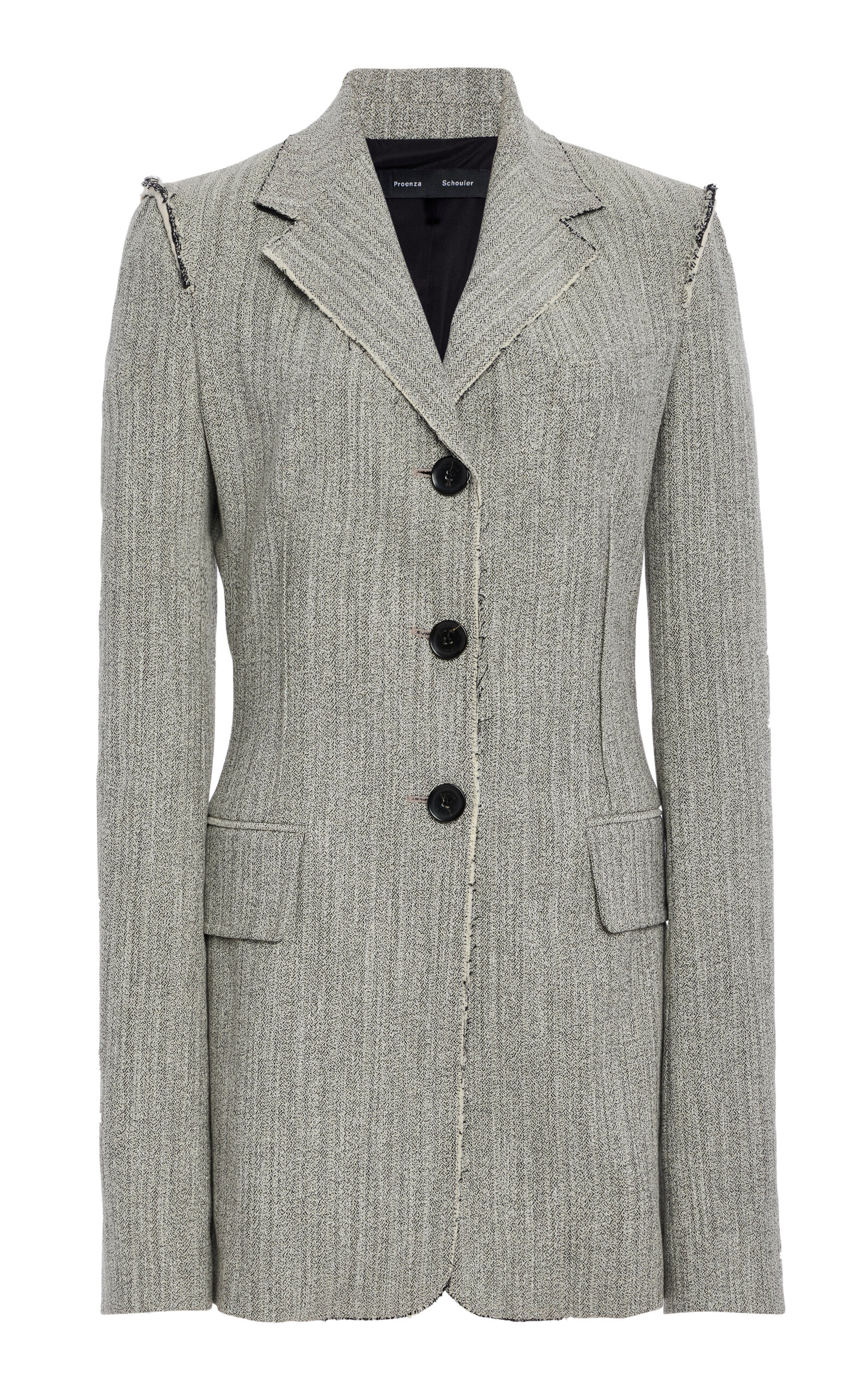 Proenza Schouler Lorenza Cotton-blend Jacket In Gray