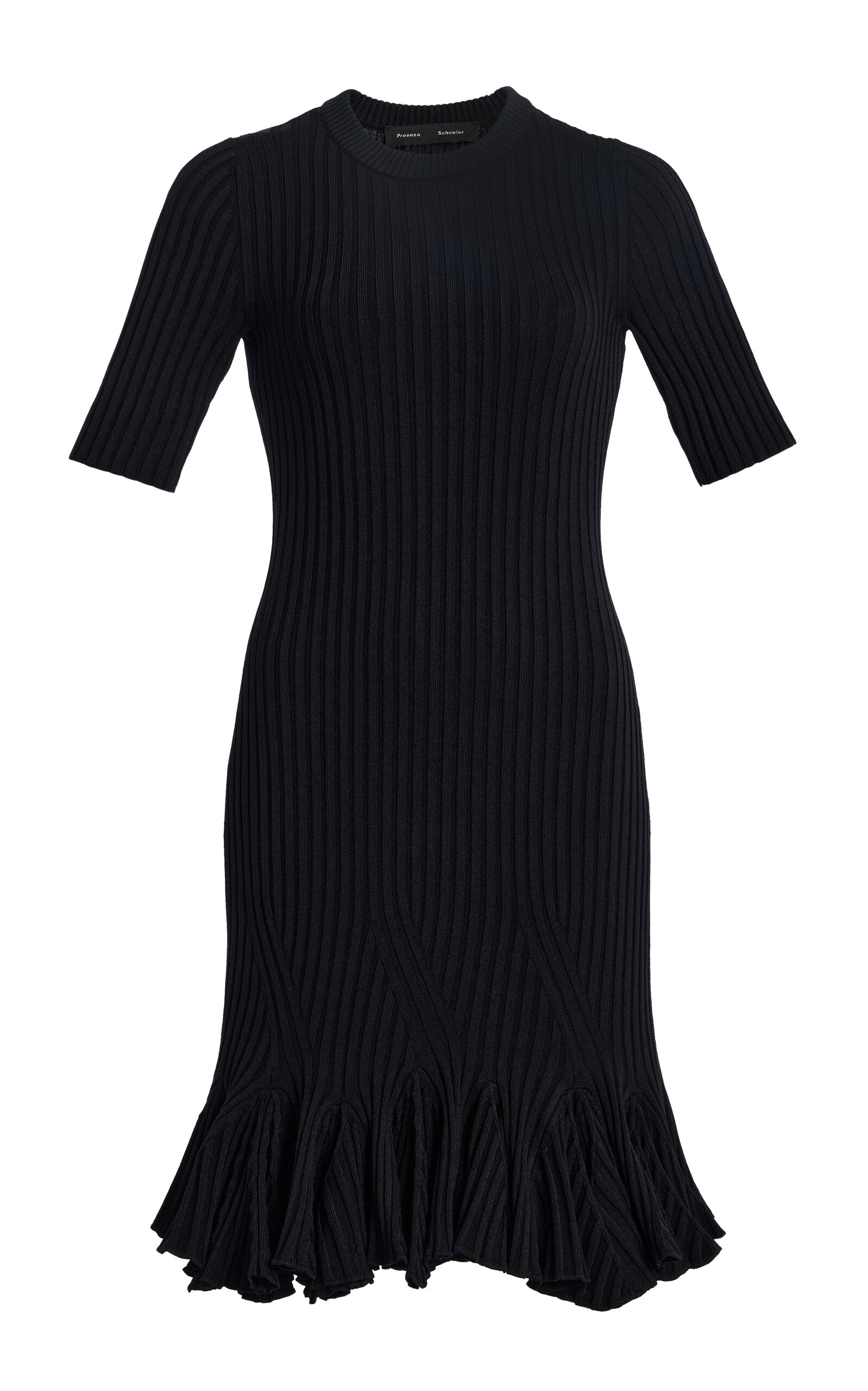 Proenza Schouler Leandra Ribbed Mini Dress - Black