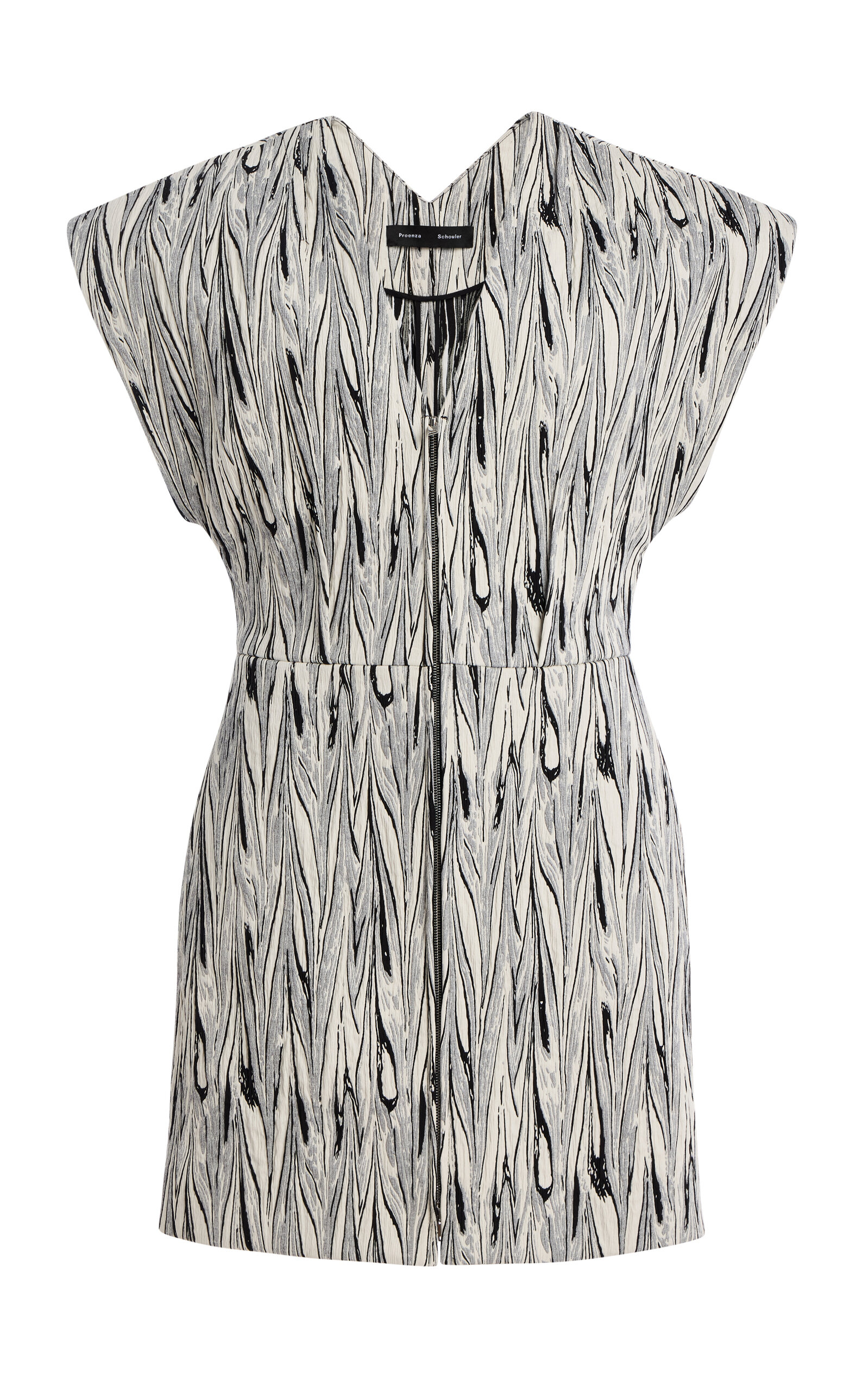 Proenza Schouler Della Marble Double Jacquard Mini Dress - Print