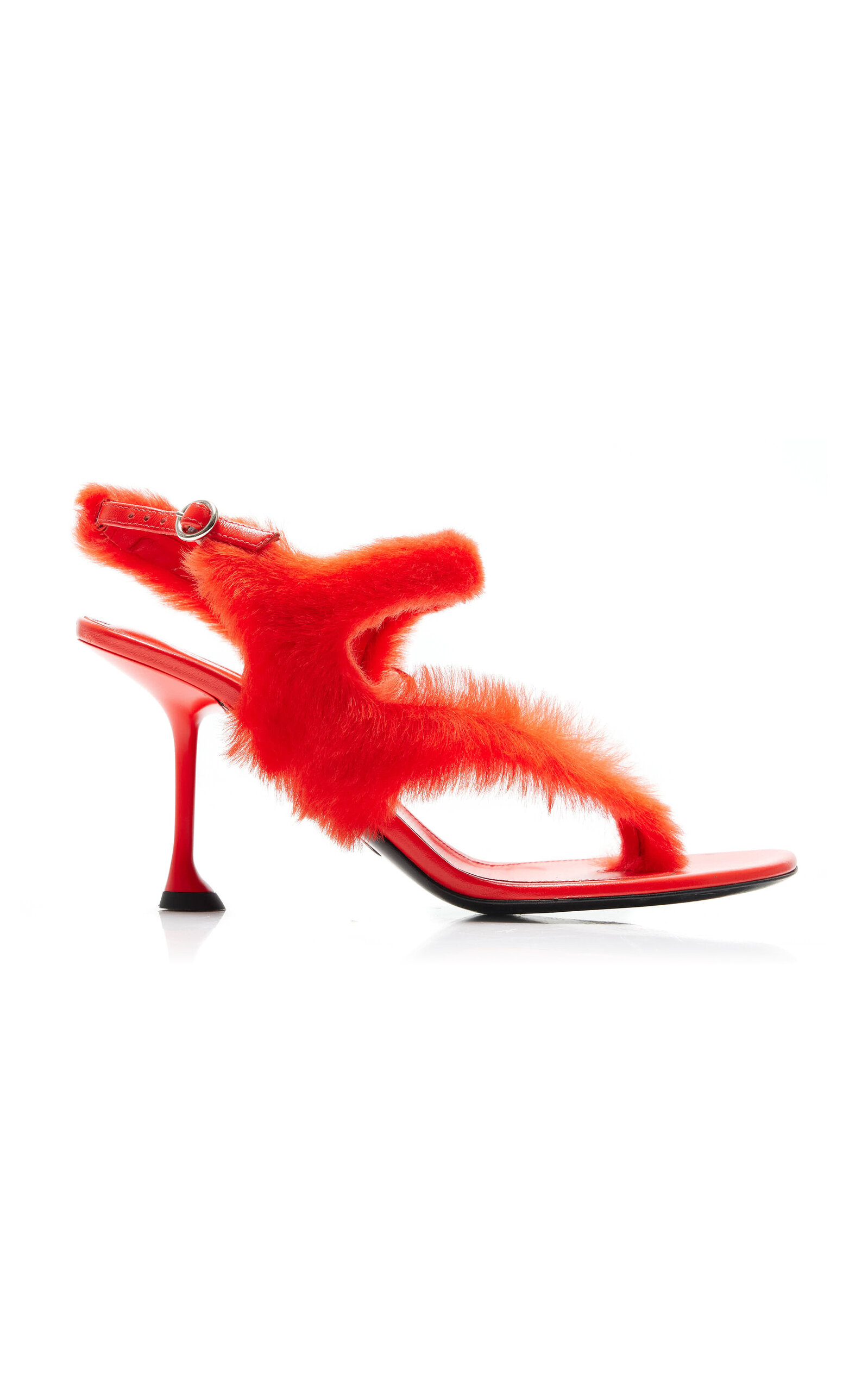 Proenza Schouler Tee Shearling Thong Sandals