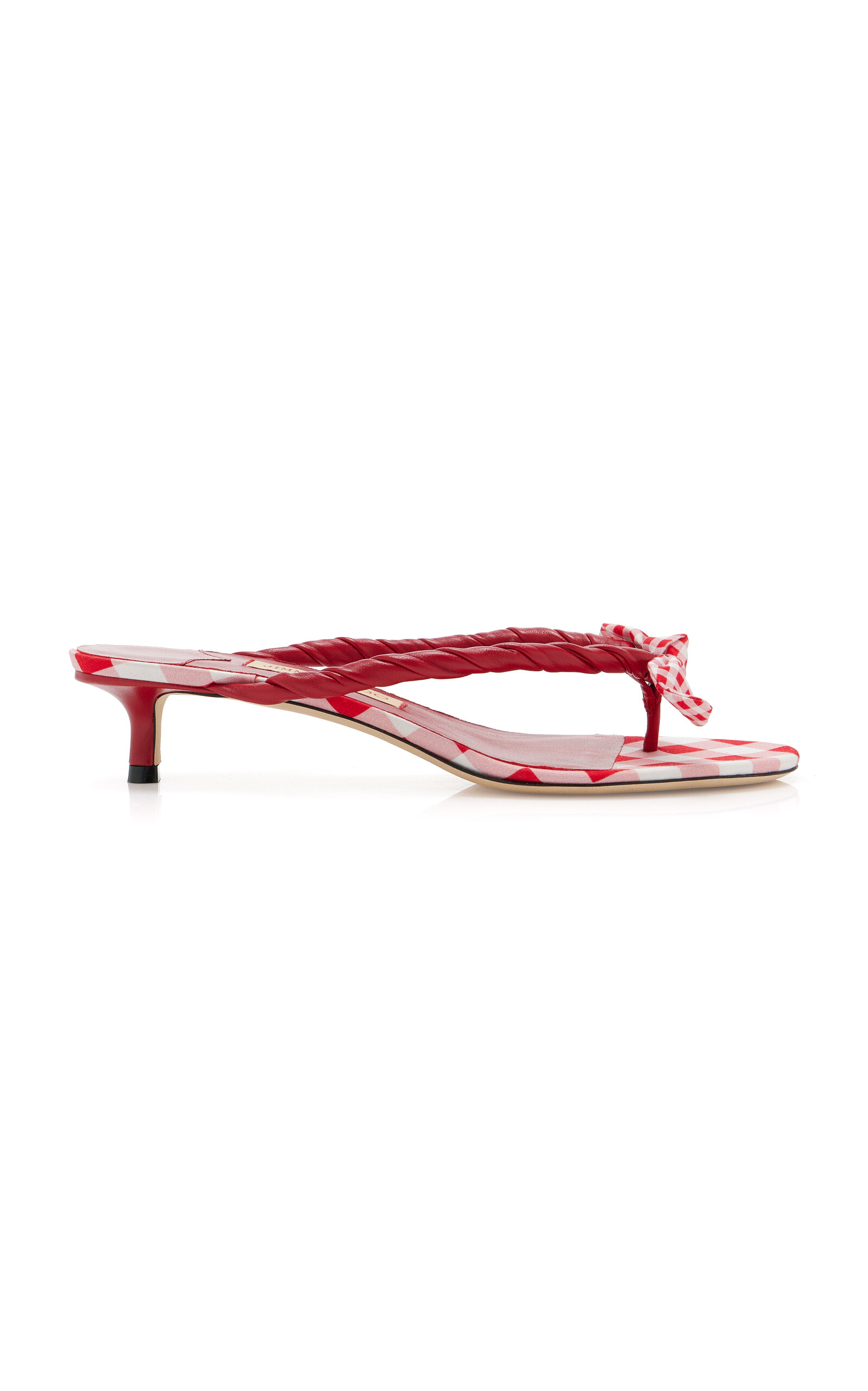 Jimmy Choo Liss Gingham Leather Sandals - Moda Operandi