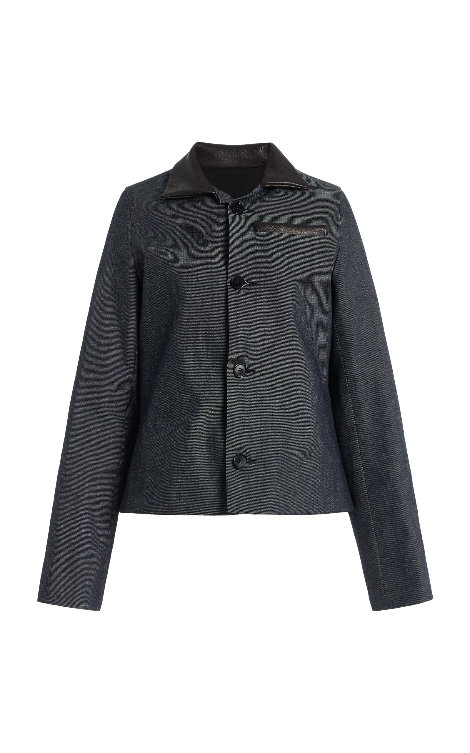 Zankov Rachel Stretch-silk Jacket In Gray