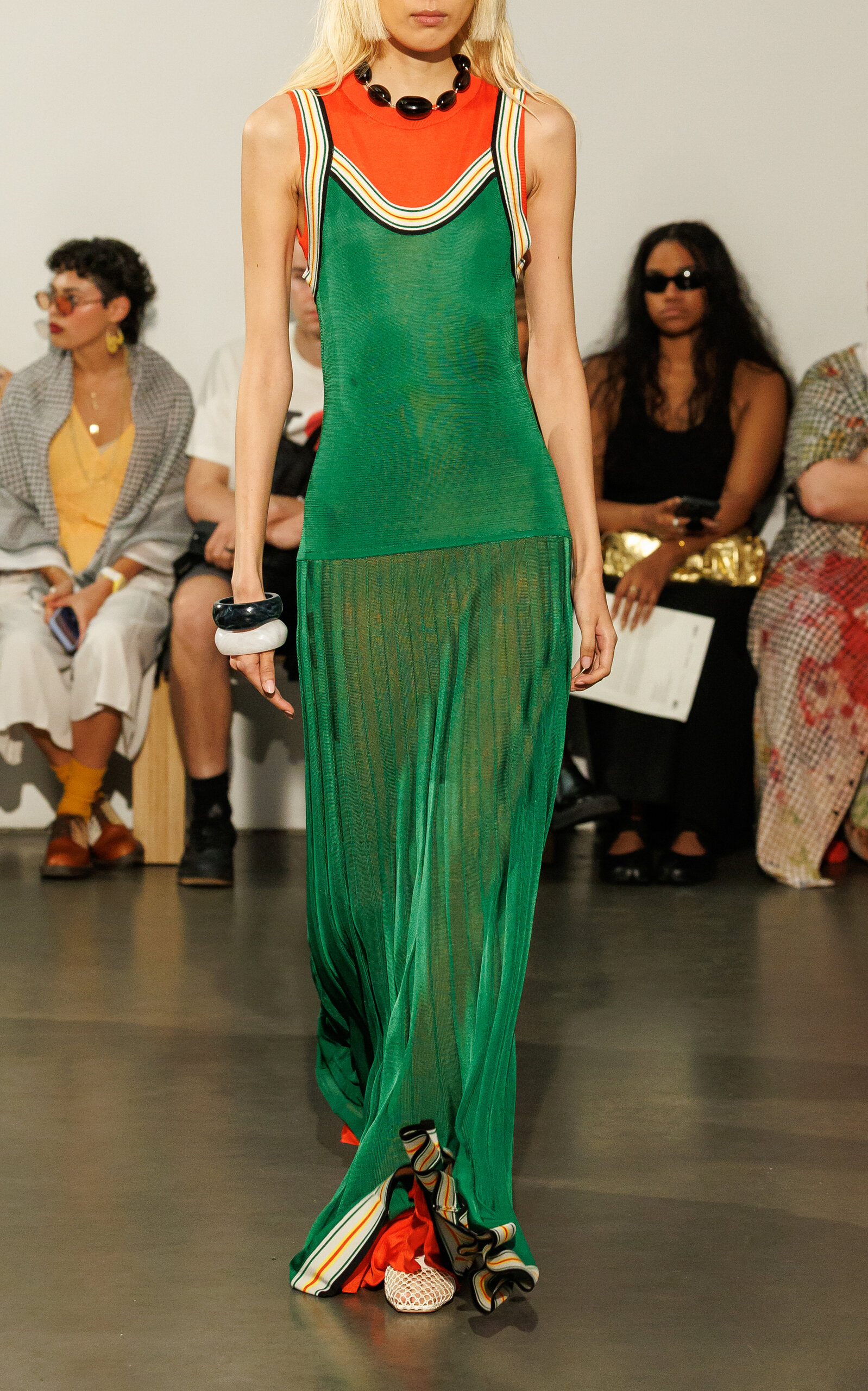 Zankov Madeline Sleeveless Maxi Dress In Green